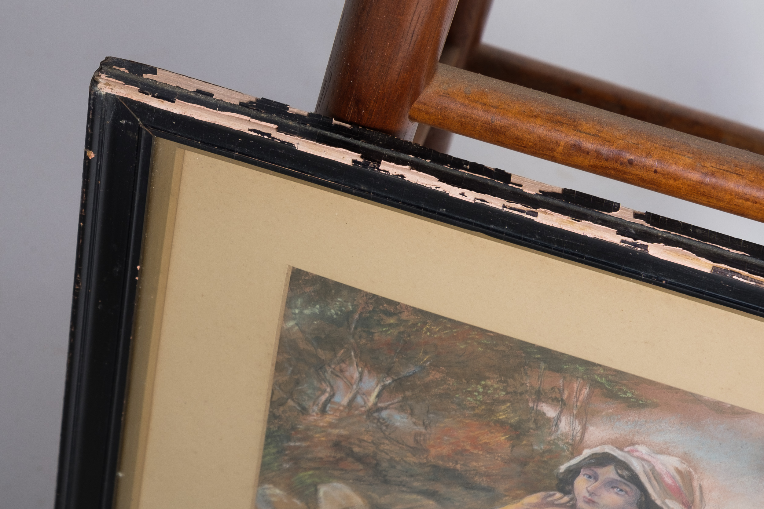 Pastel Drawing of Genre Scene