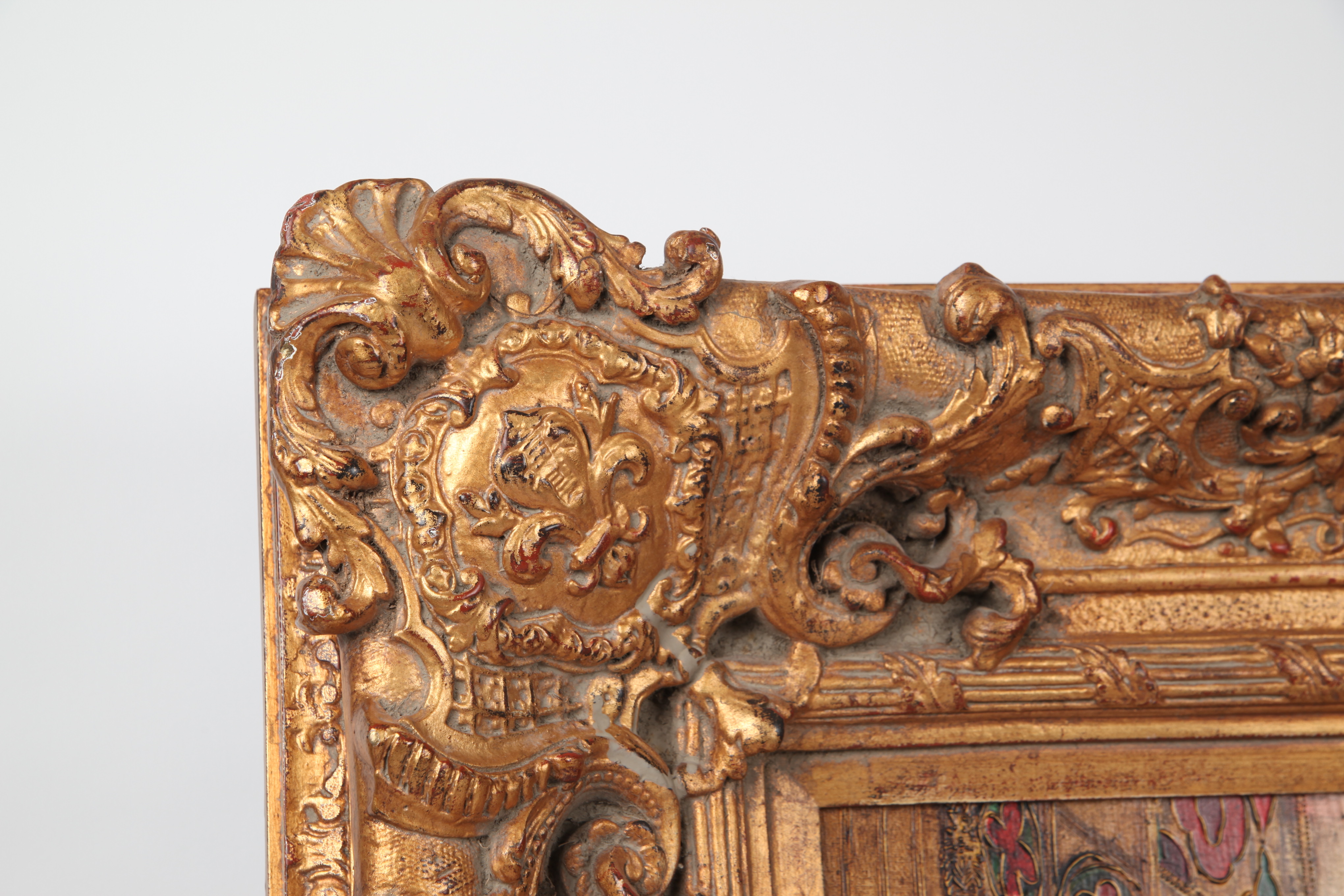 Gamiled A. Mixed Media Painting of European Cathedral Interior