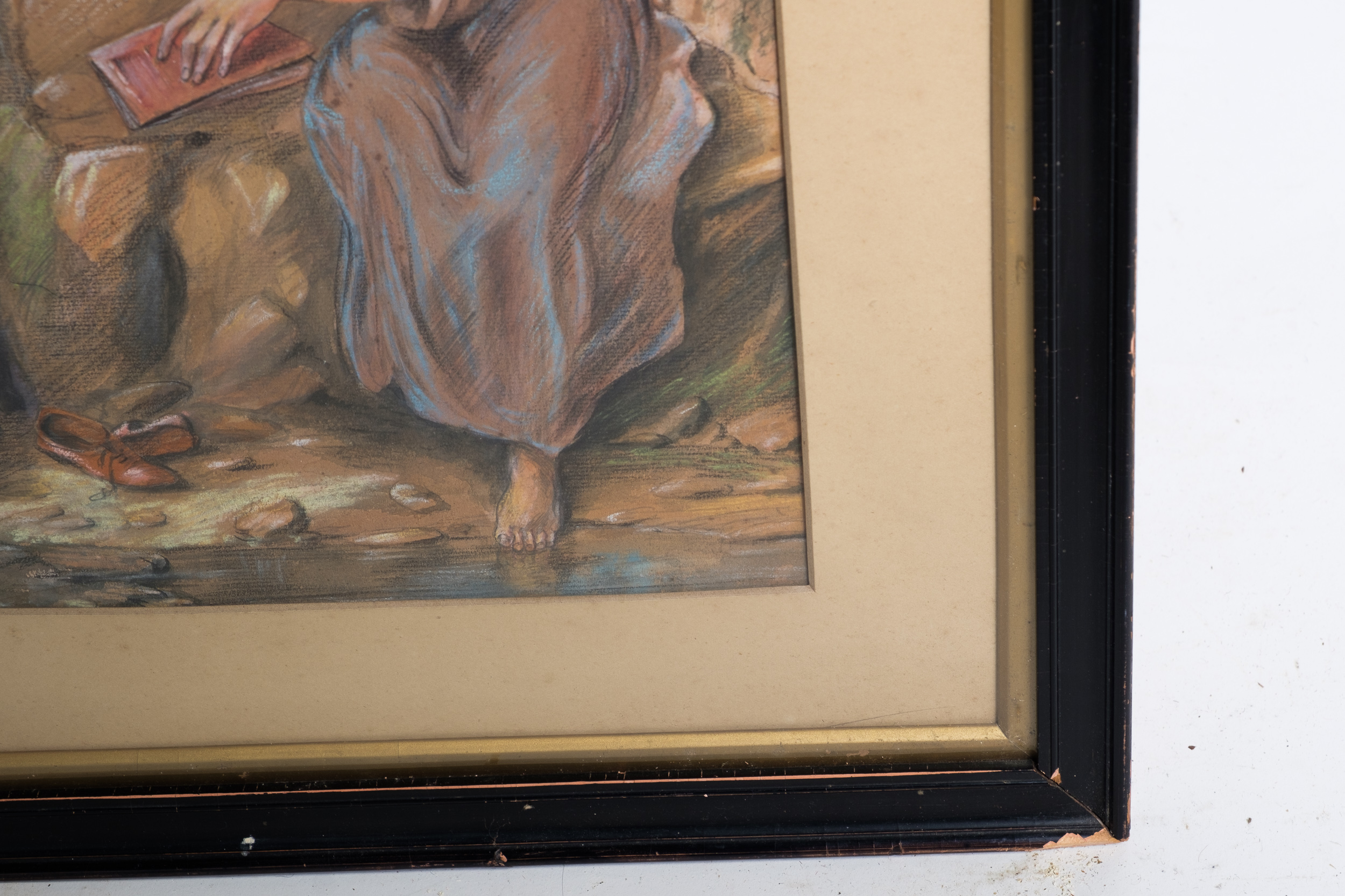 Pastel Drawing of Genre Scene