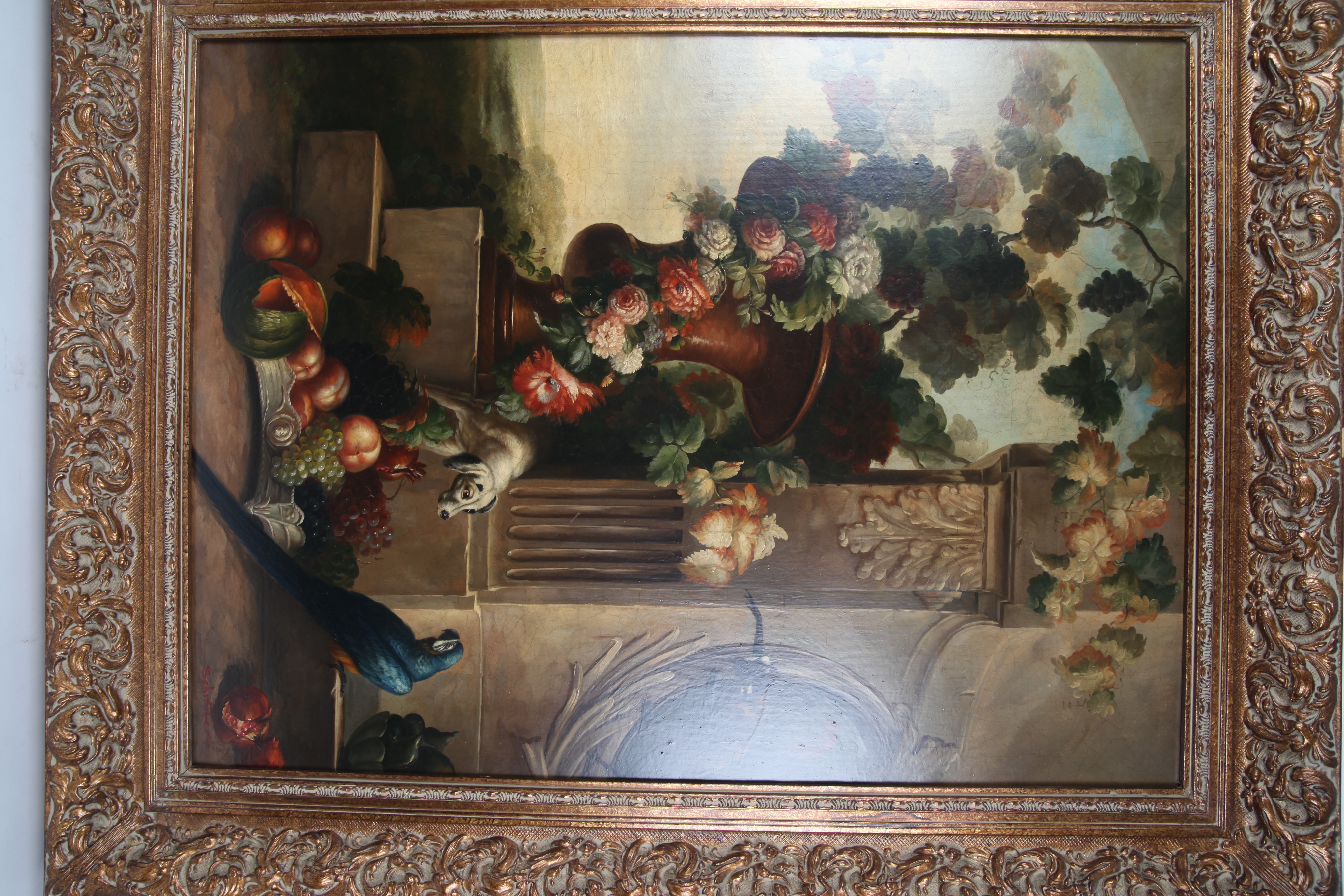 Schroter Oil Painting of 18th Century French Scene