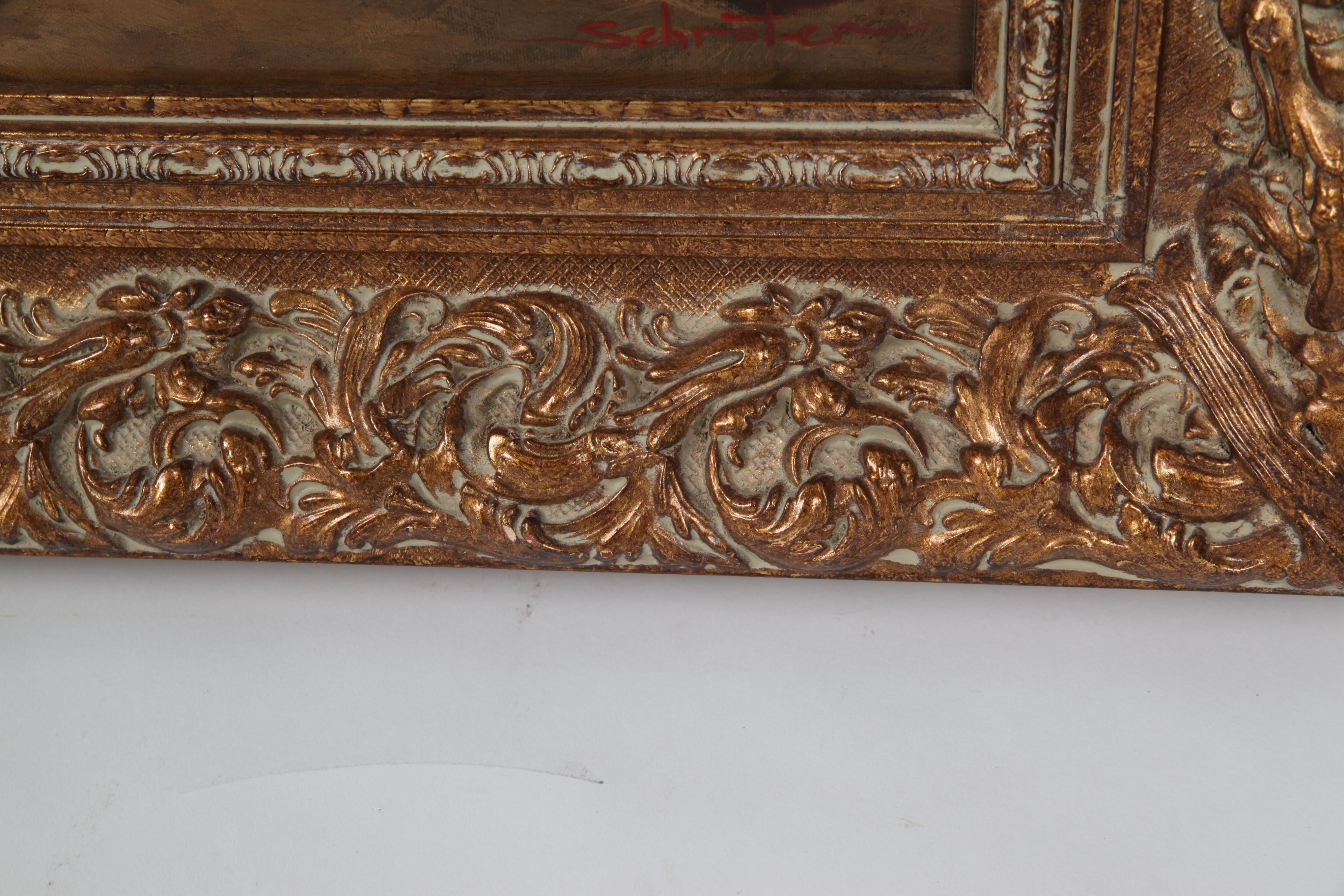 Schroter Oil Painting of 18th Century French Scene