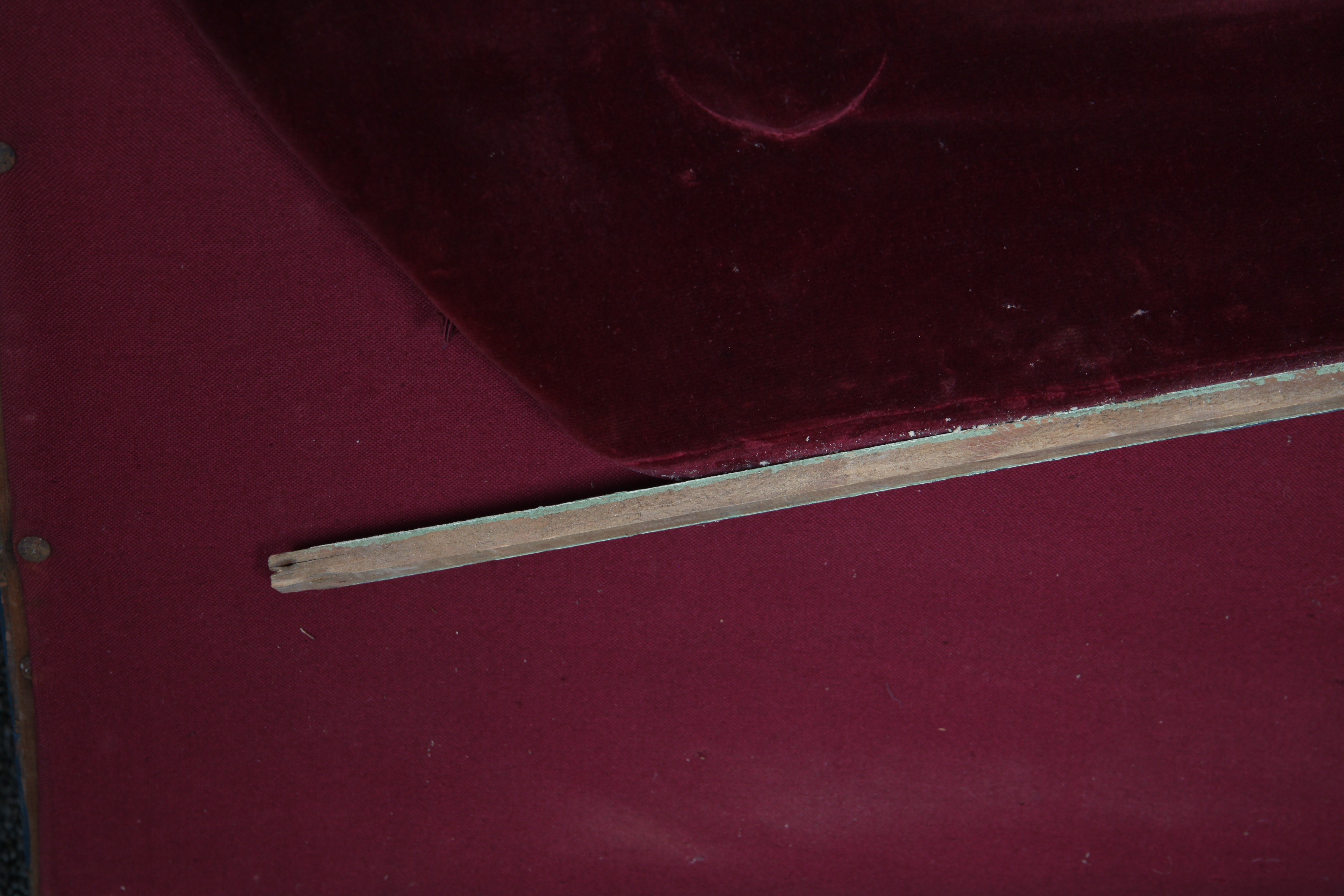 Painted Cast Metal Christian Motif Panel With Velvet Backing