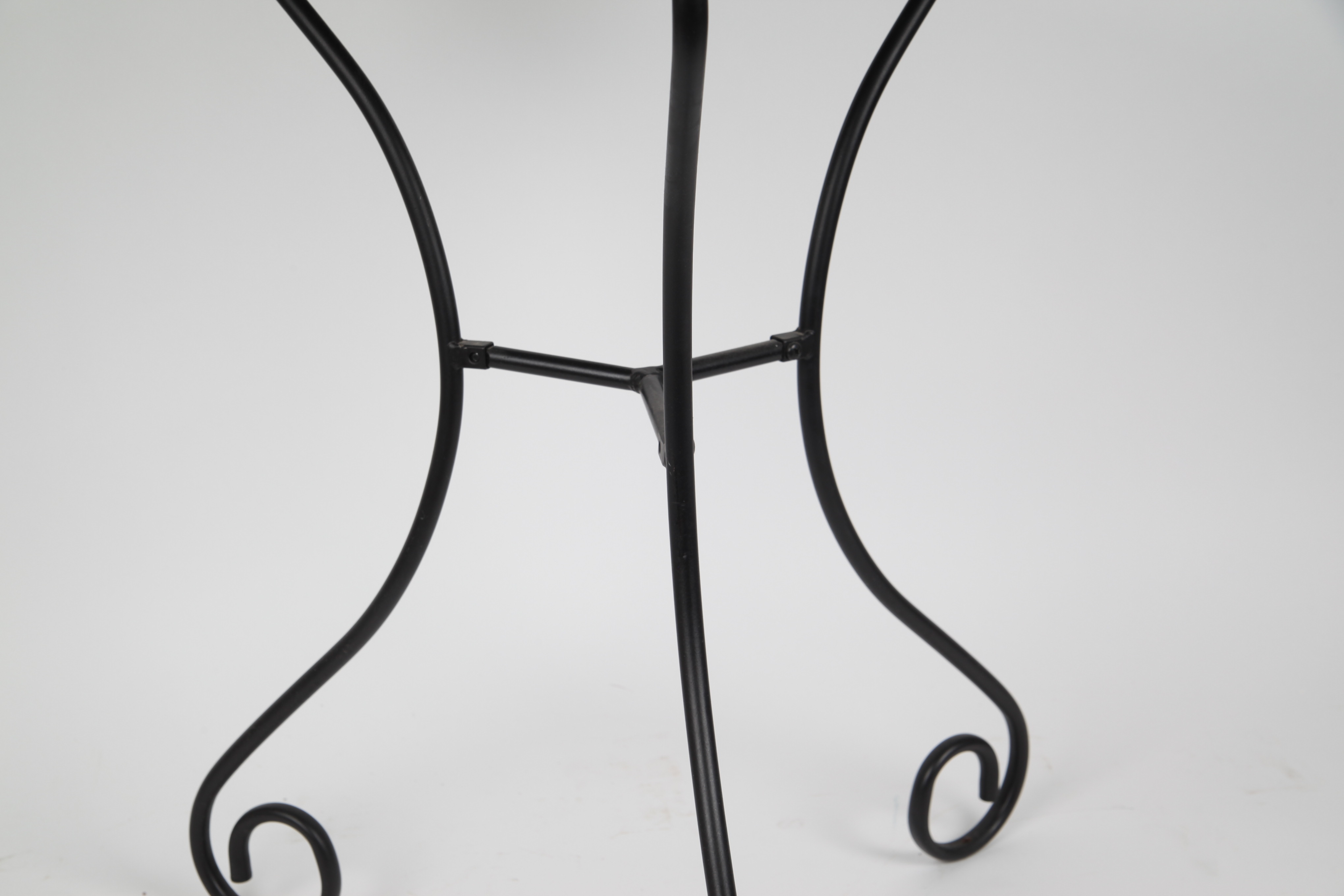 Faux Marble Top Table with Metal Base