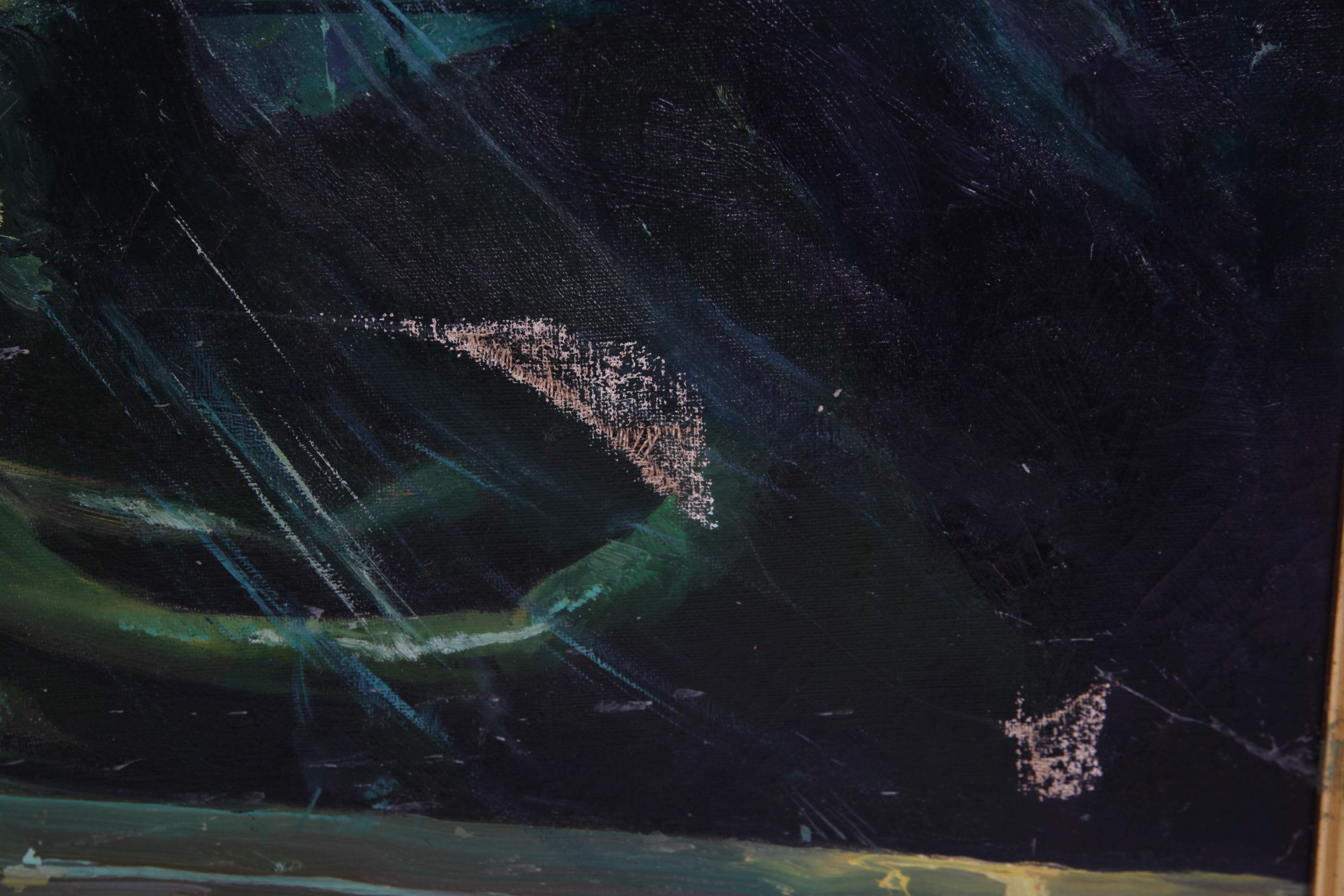 Harold Anderson Oil Painting On Canvas "Vigilant in the Storm"