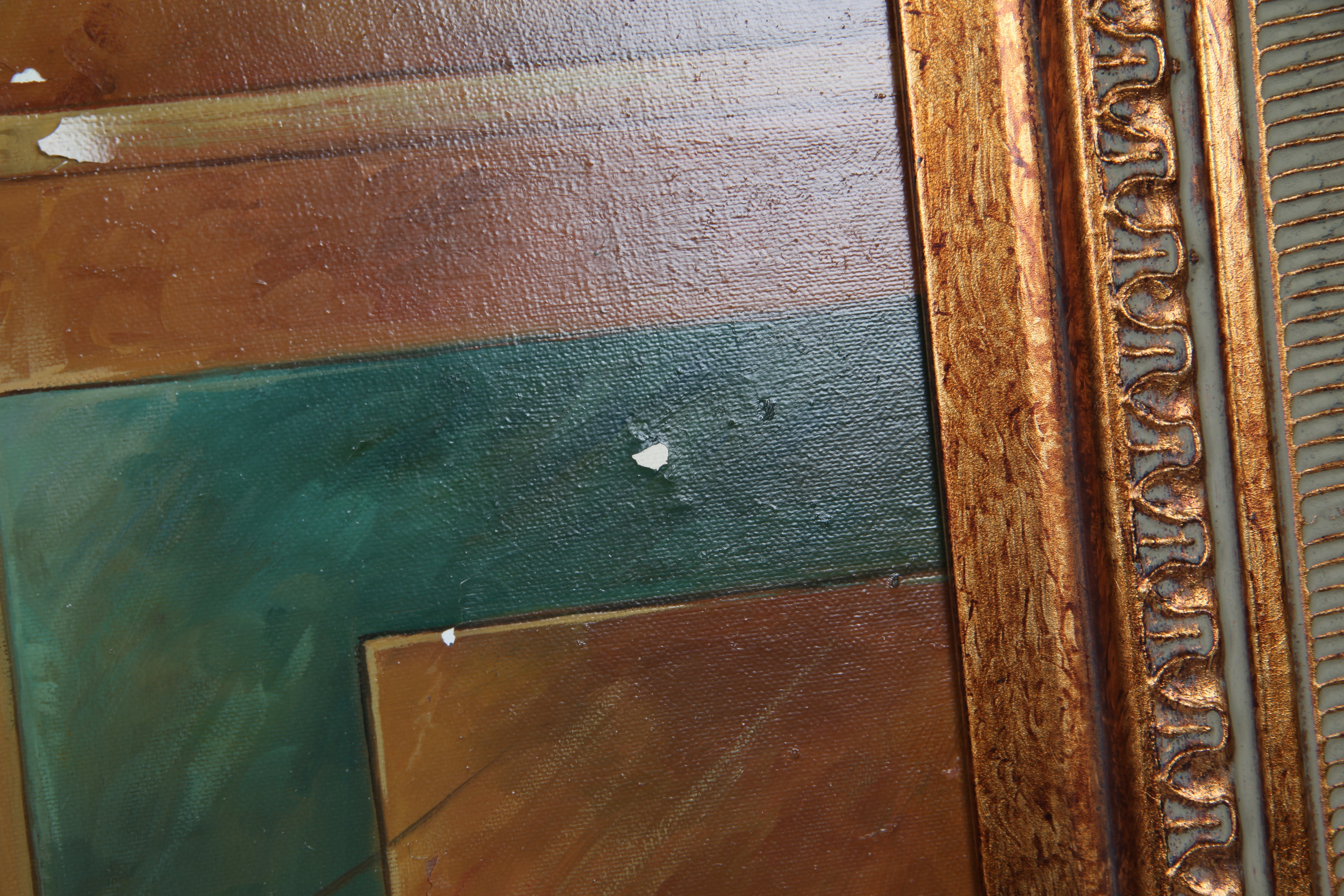 John Alpha Copy Oil Painting After Elaine Vollherbst's "The Sighthounds"