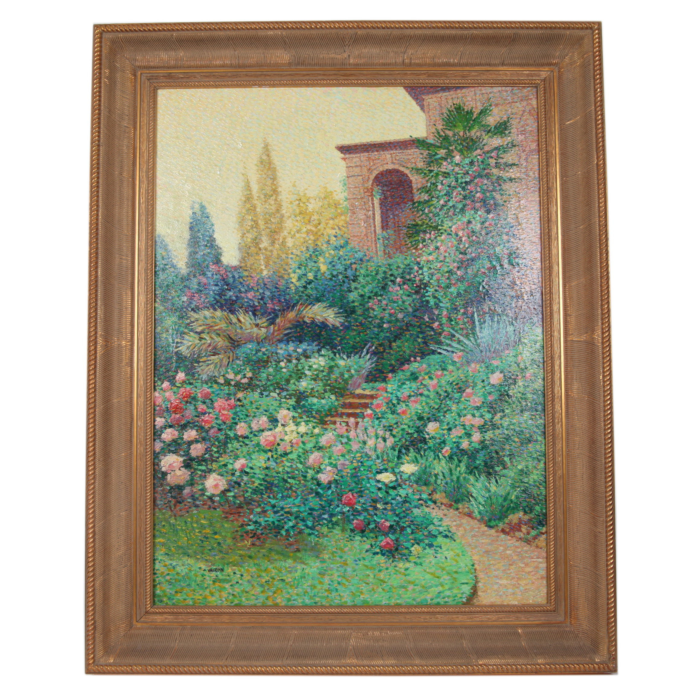 Vaughn Oil Painting of Villa Garden