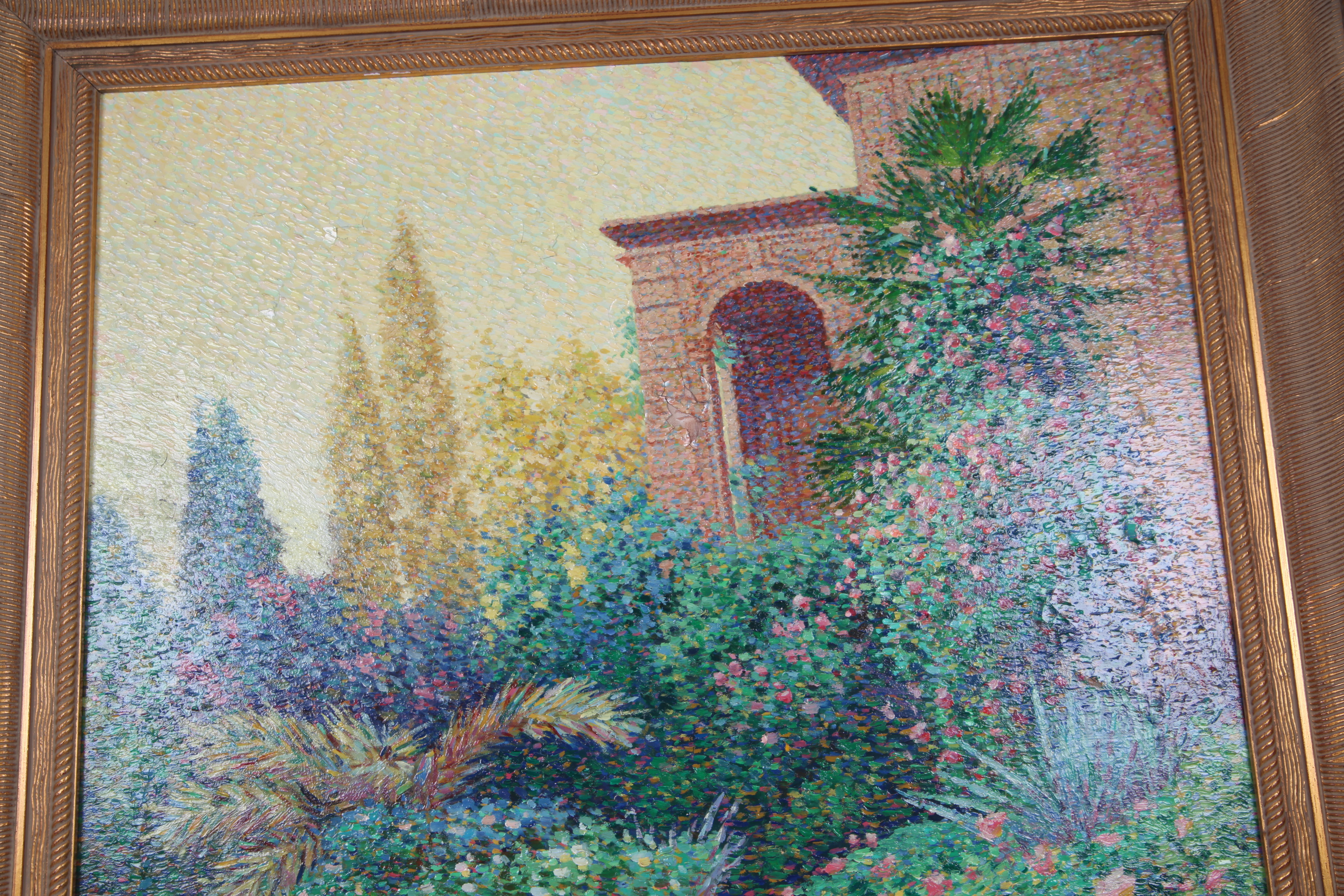 Vaughn Oil Painting of Villa Garden