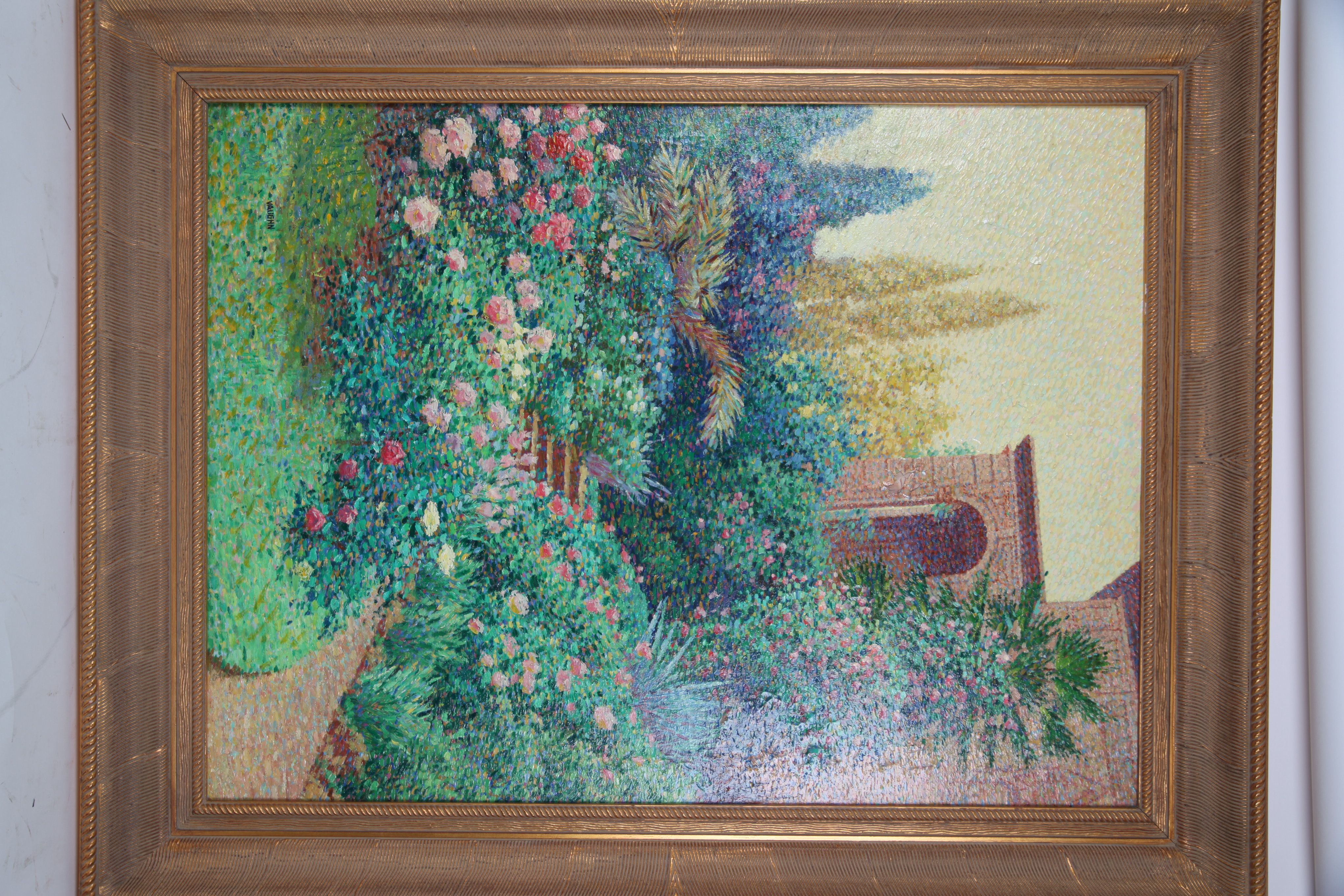Vaughn Oil Painting of Villa Garden