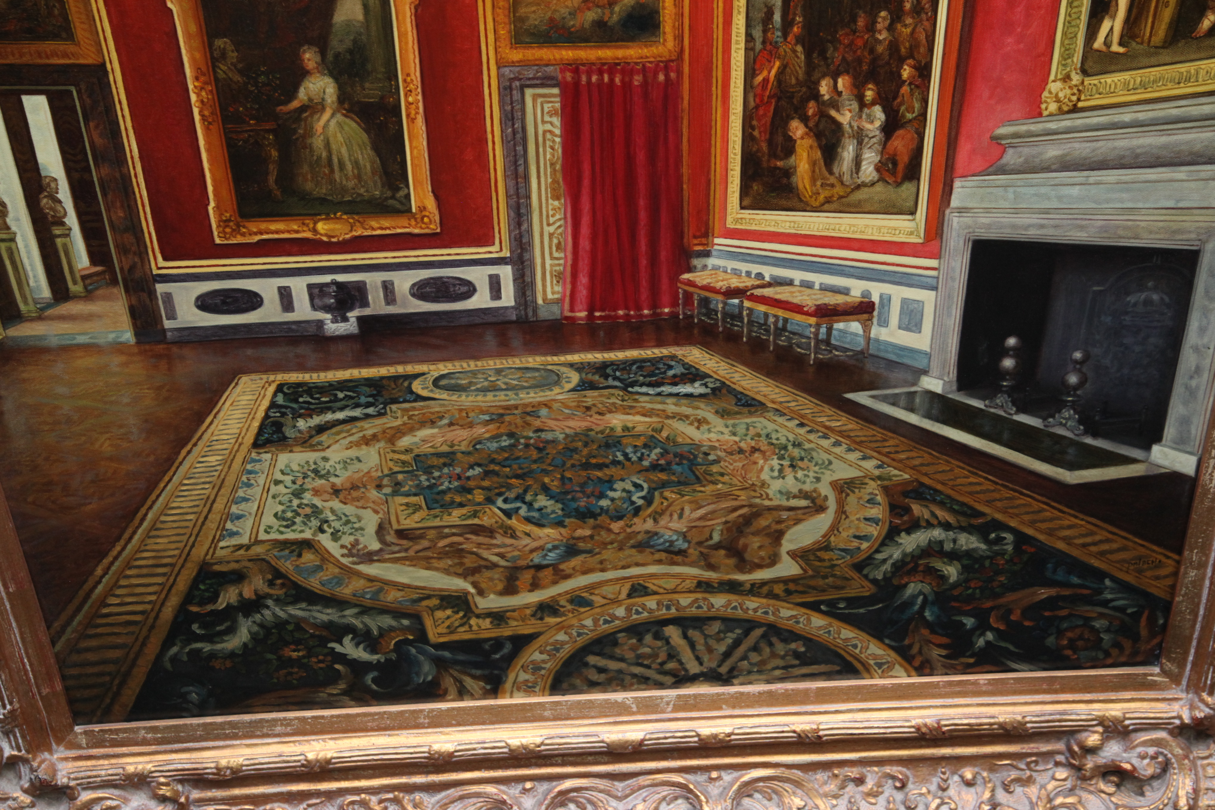 Palach Oil Painting of the Salon de Mars at Versailles