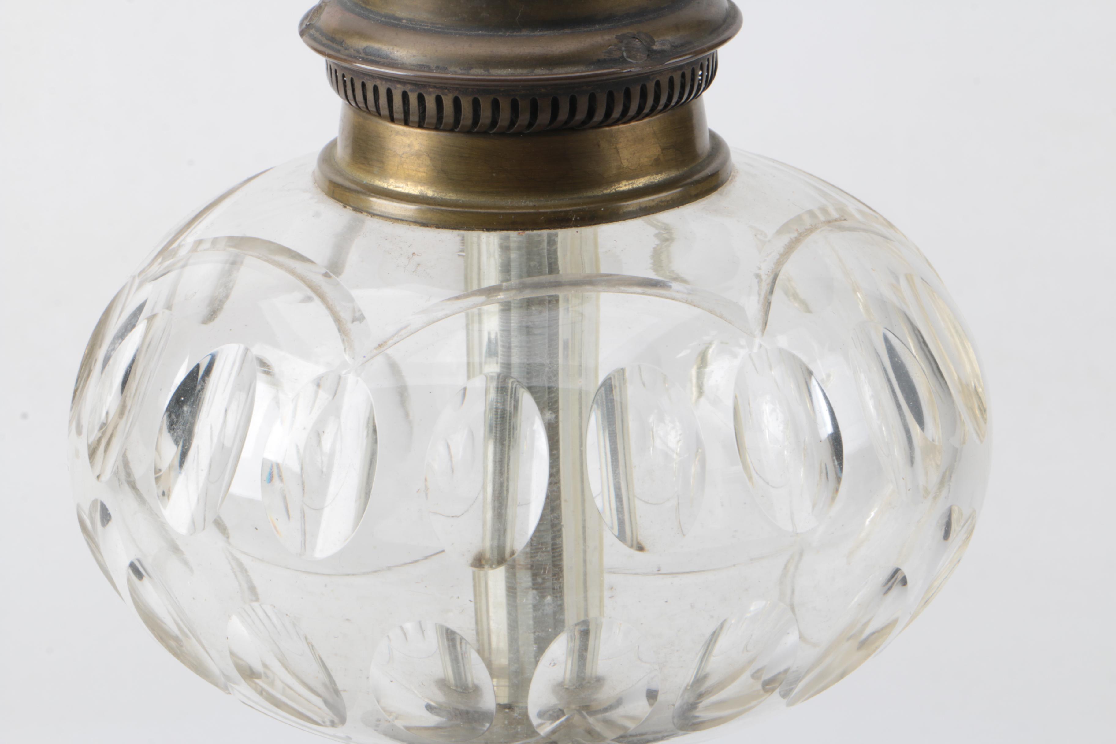 Vintage Brass and Glass Table lamp