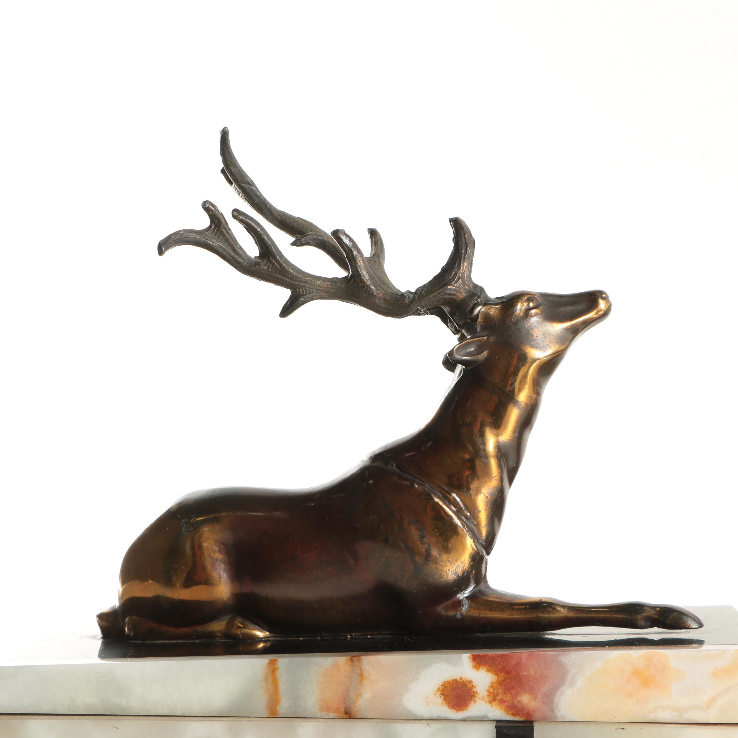 Brass Sculpture of Reindeer