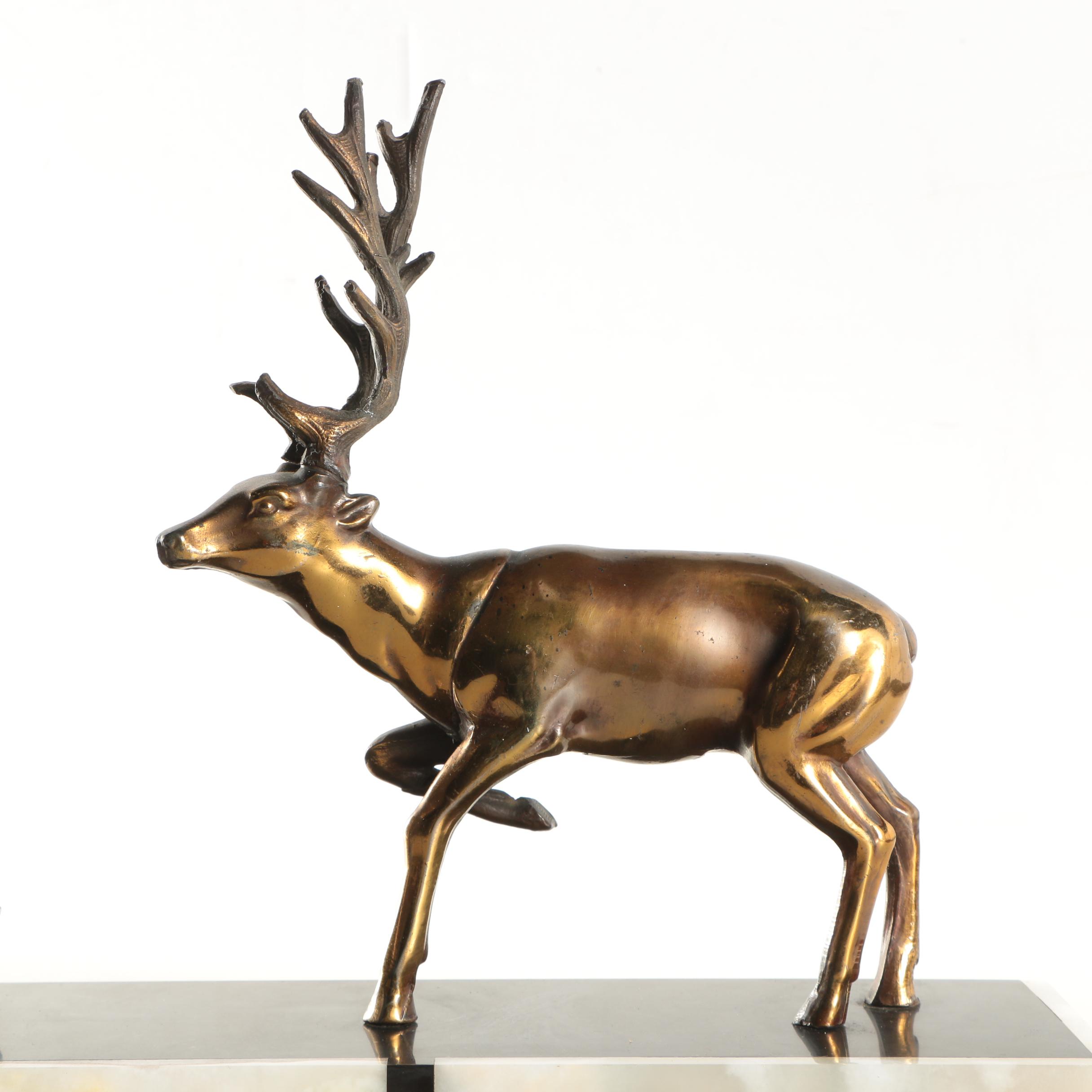 Brass Sculpture of Reindeer