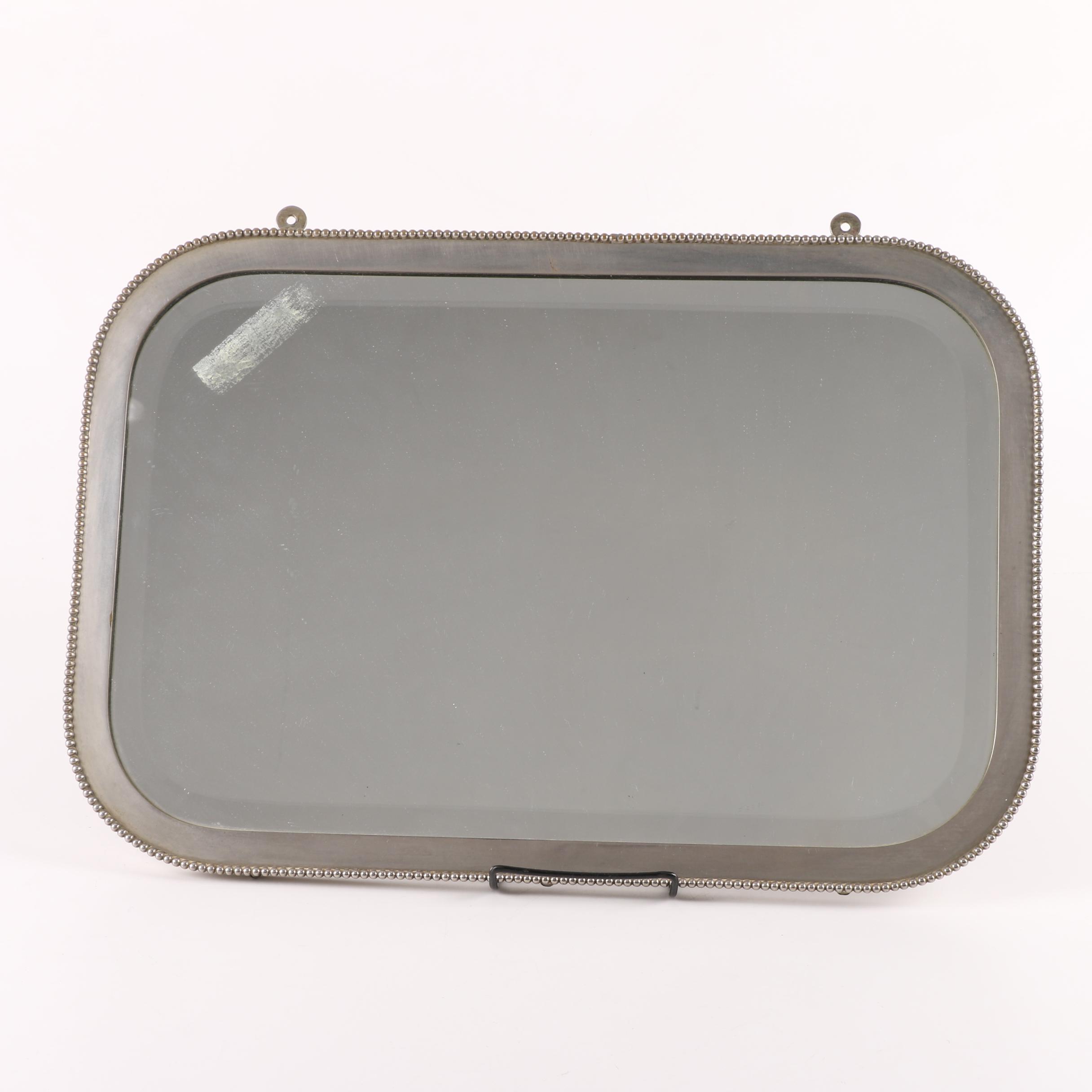 The Brasscrafters Nickel Plated Framed Plate Glass Wall Mirror