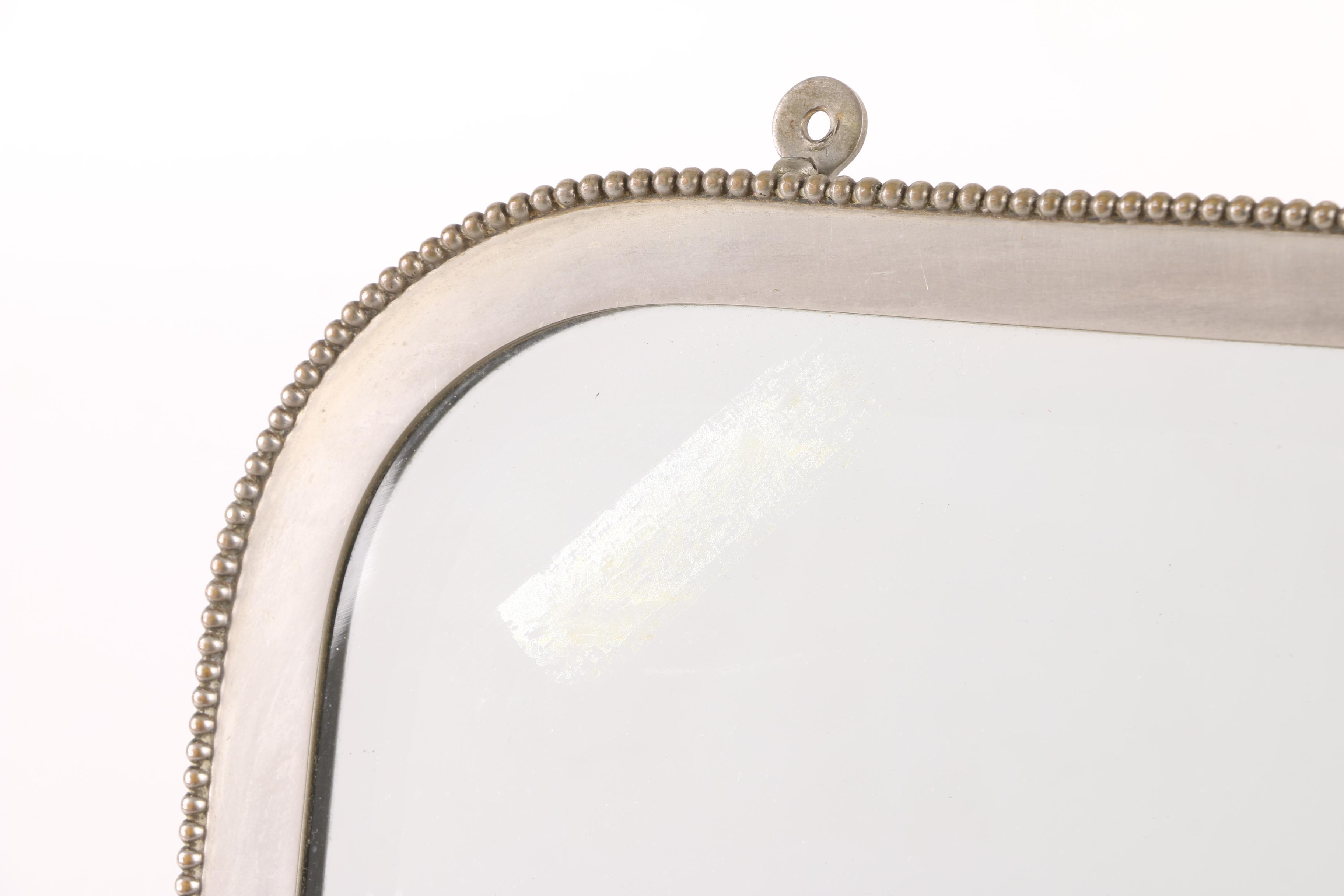 The Brasscrafters Nickel Plated Framed Plate Glass Wall Mirror