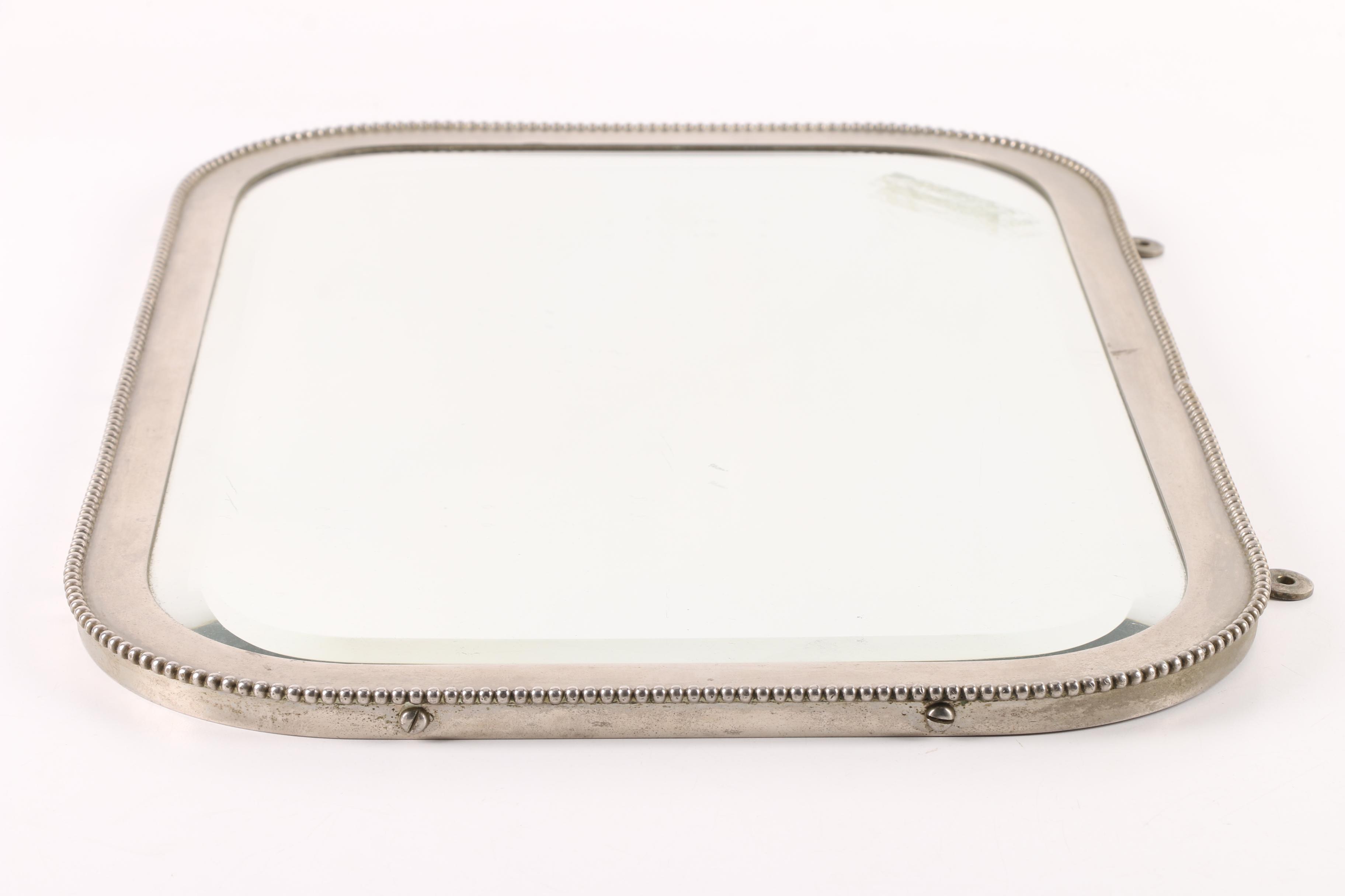 The Brasscrafters Nickel Plated Framed Plate Glass Wall Mirror