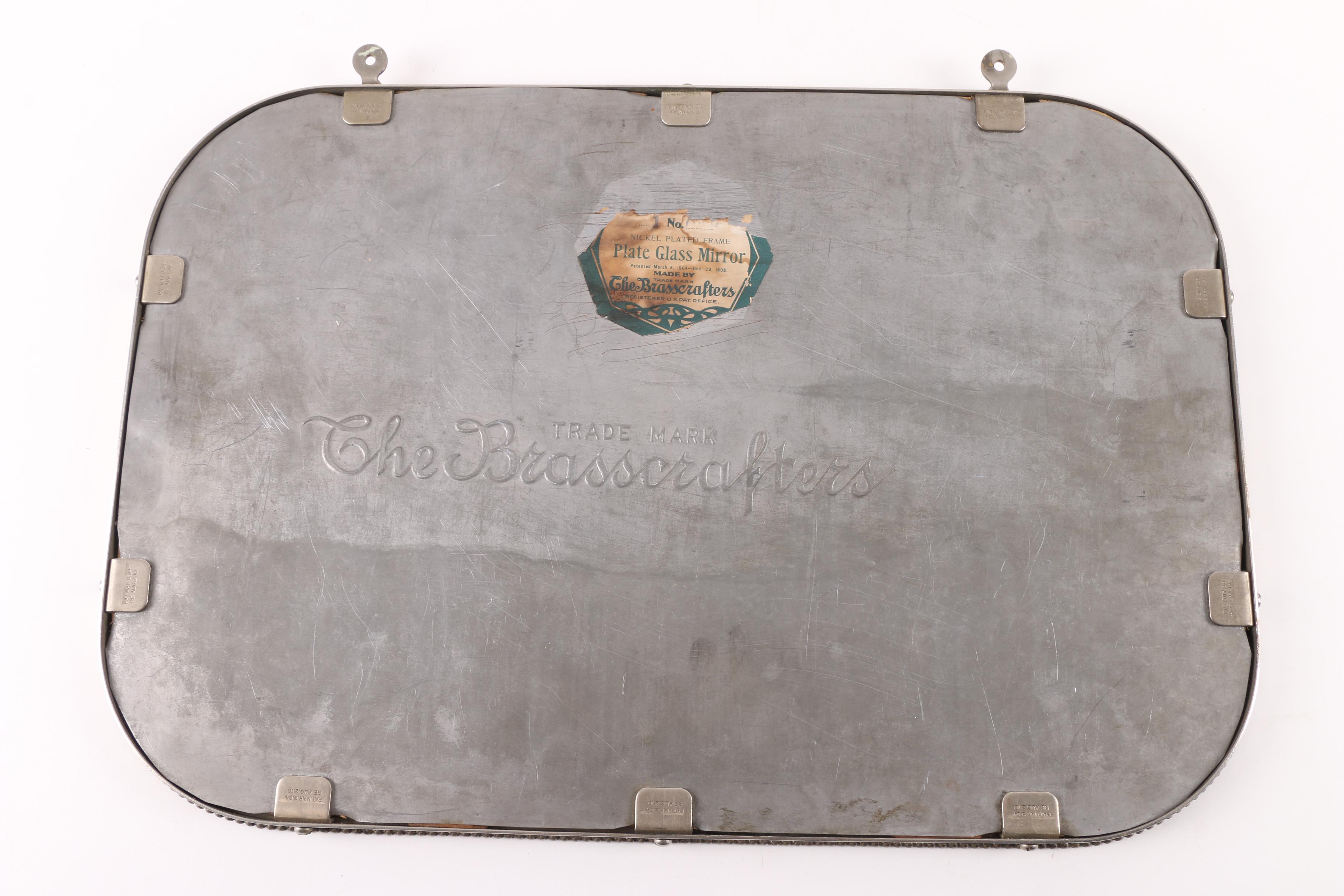 The Brasscrafters Nickel Plated Framed Plate Glass Wall Mirror