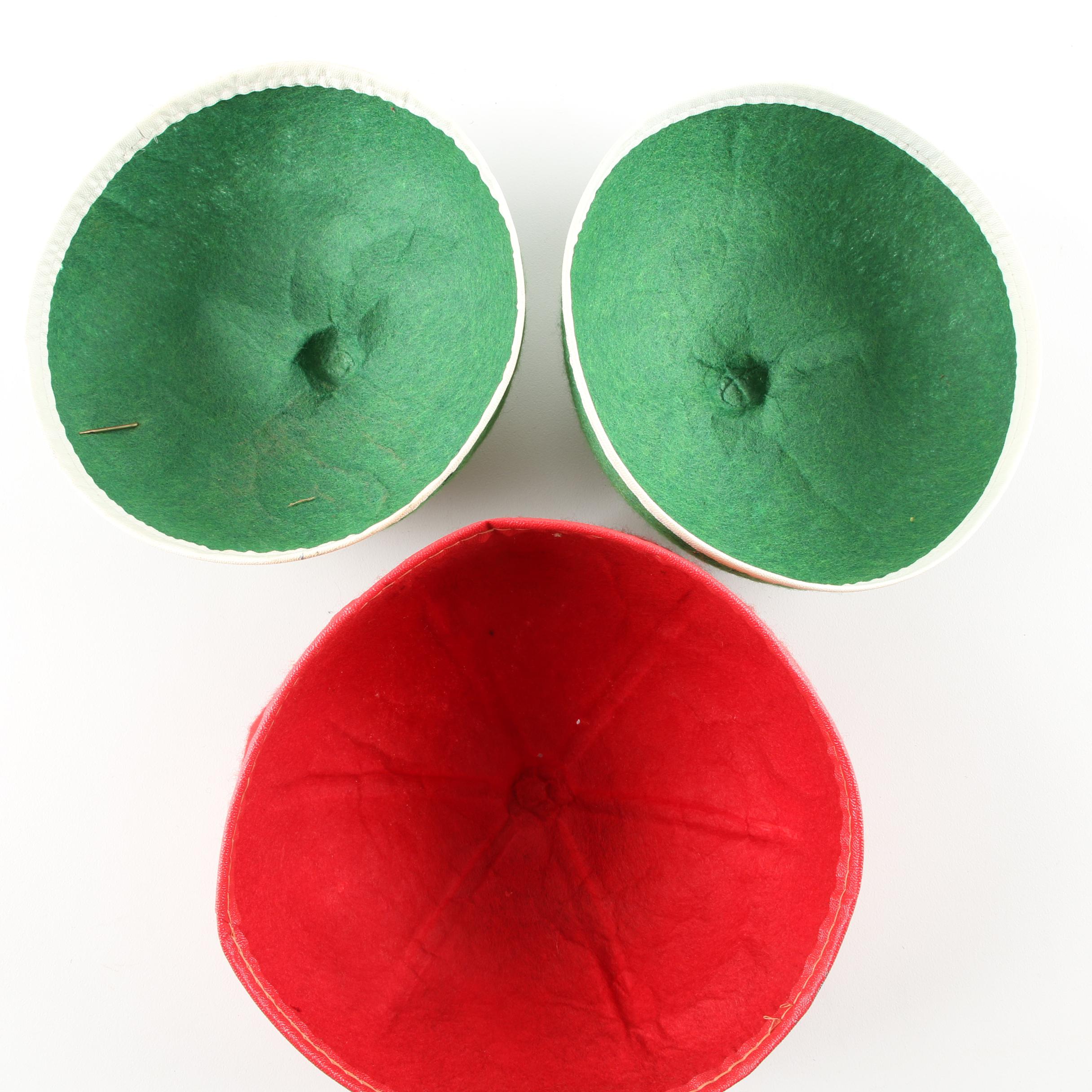 Circa 1960-70s Vintage Felt Caps Including Archie Fan Club Whoopee Cap