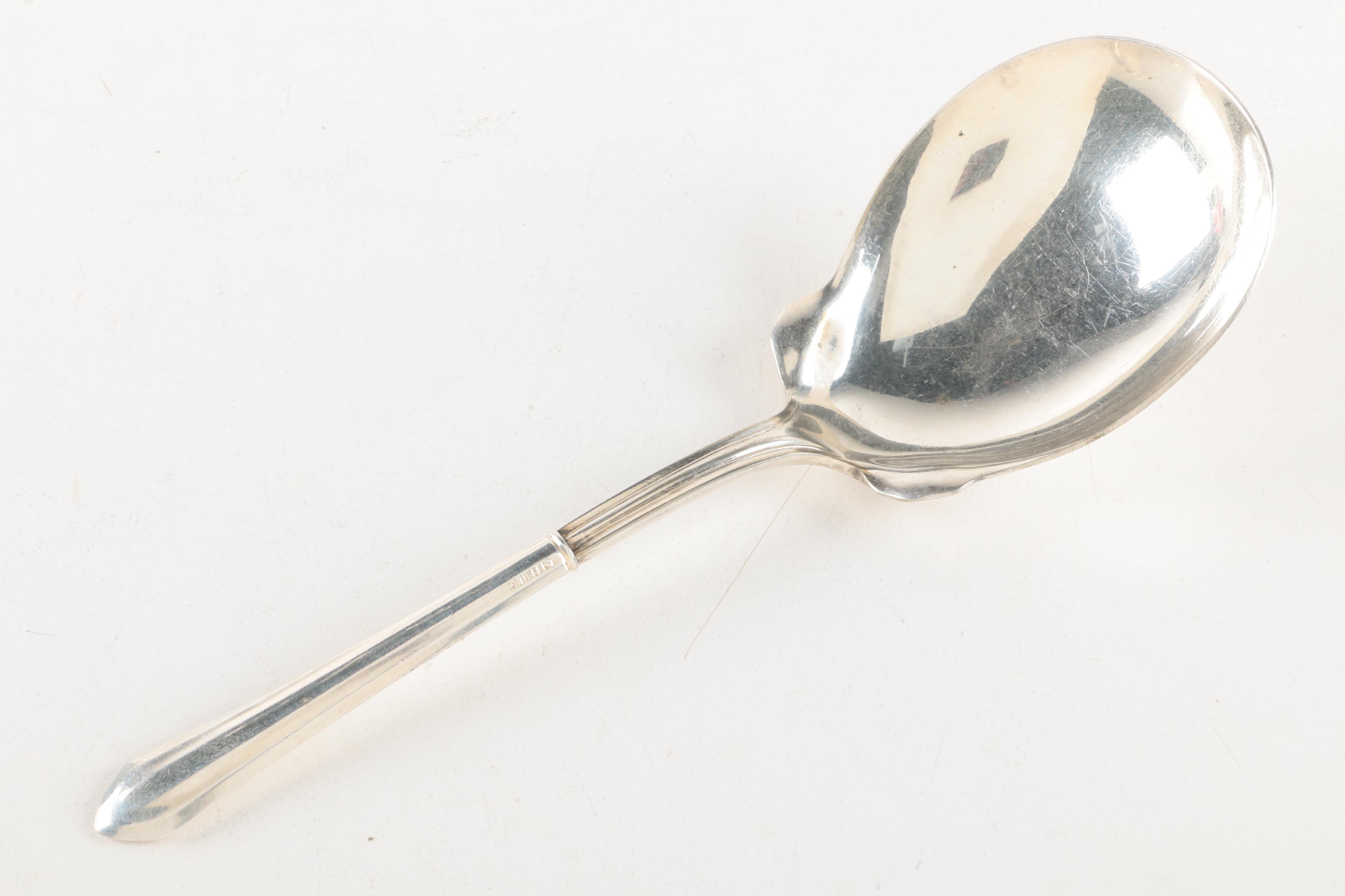 Hotchkiss & Schreuder Fiddle Handled Sterling Spoon and Assorted Sterling Spoons