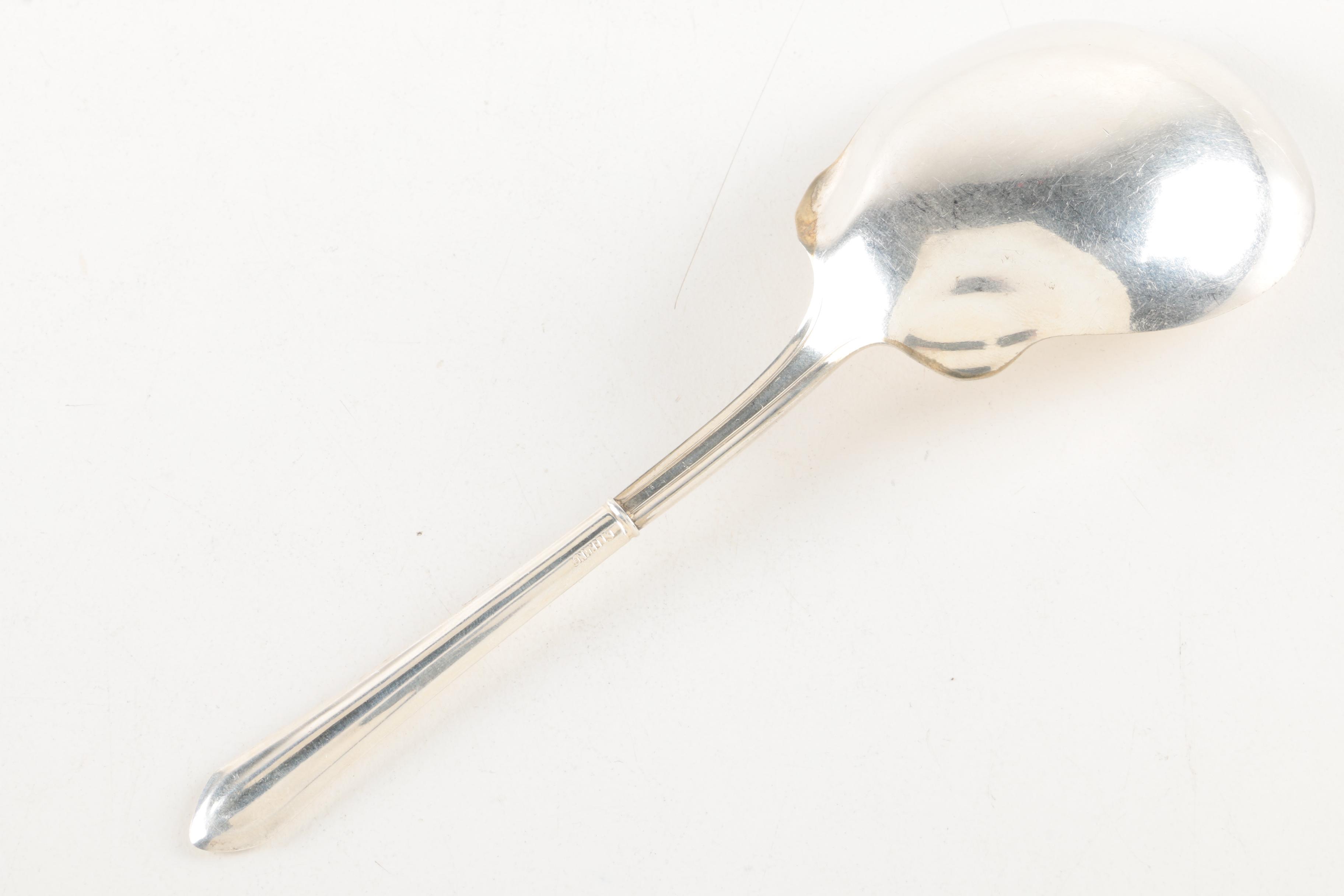 Hotchkiss & Schreuder Fiddle Handled Sterling Spoon and Assorted Sterling Spoons