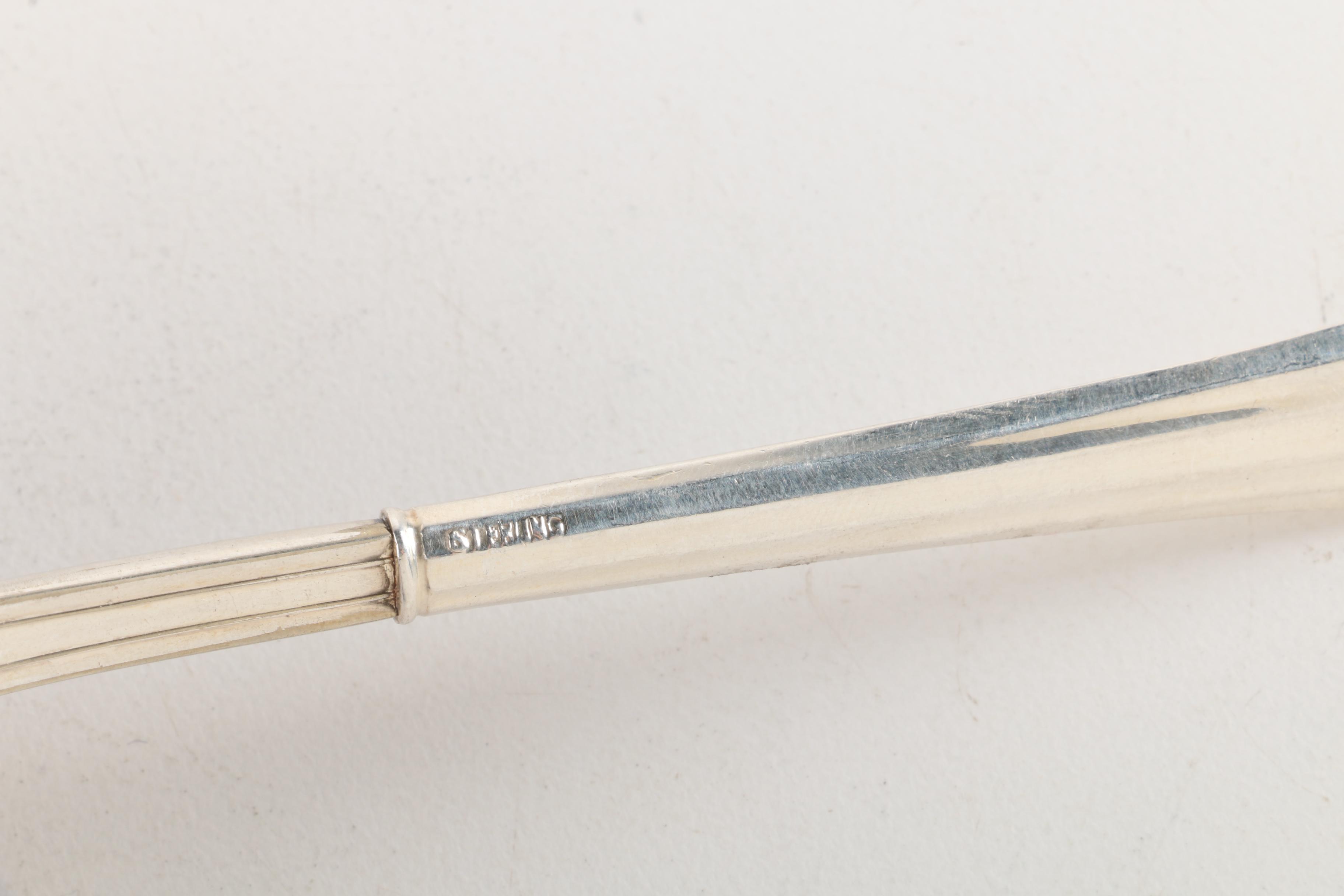 Hotchkiss & Schreuder Fiddle Handled Sterling Spoon and Assorted Sterling Spoons