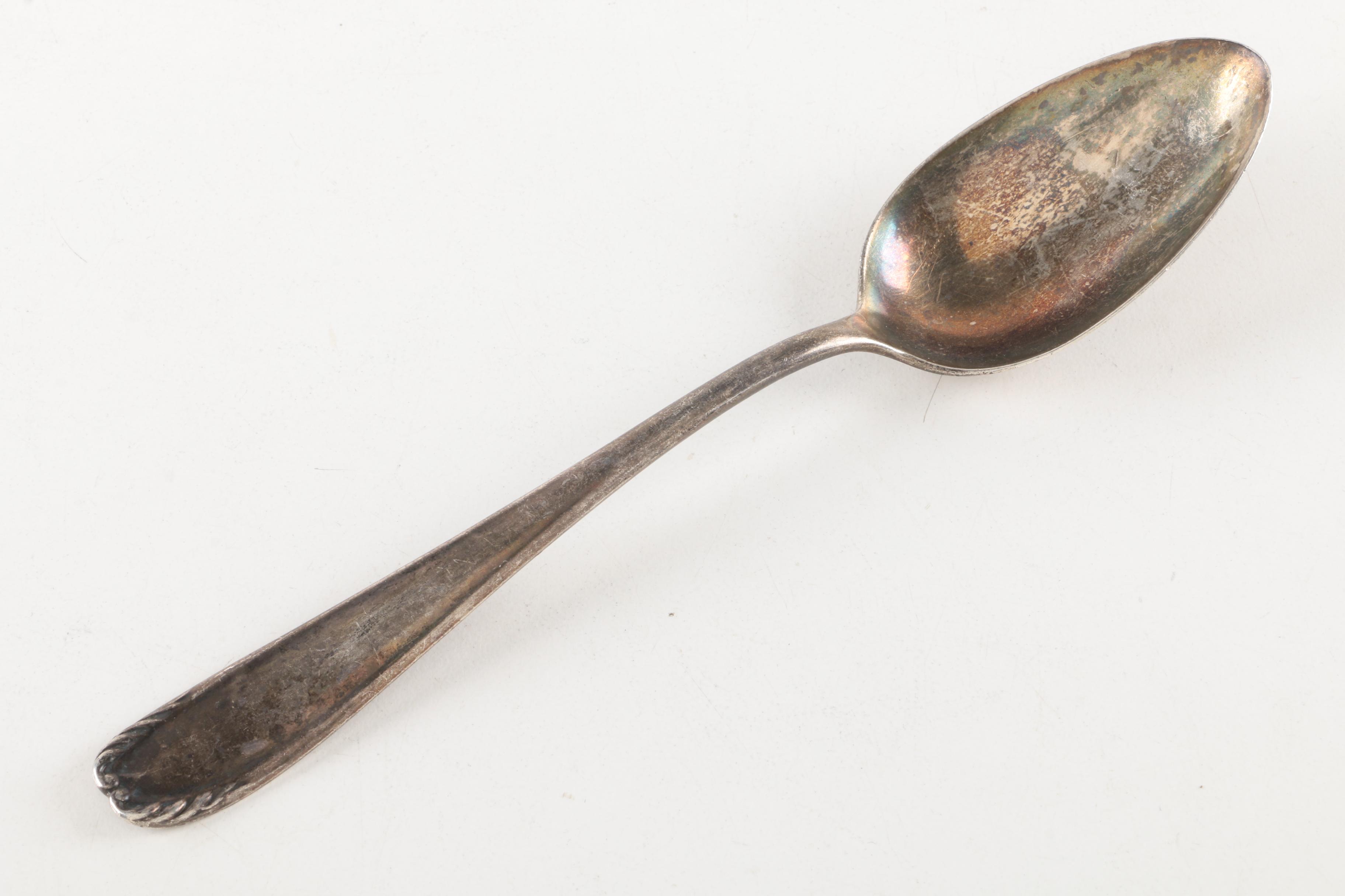 Hotchkiss & Schreuder Fiddle Handled Sterling Spoon and Assorted Sterling Spoons