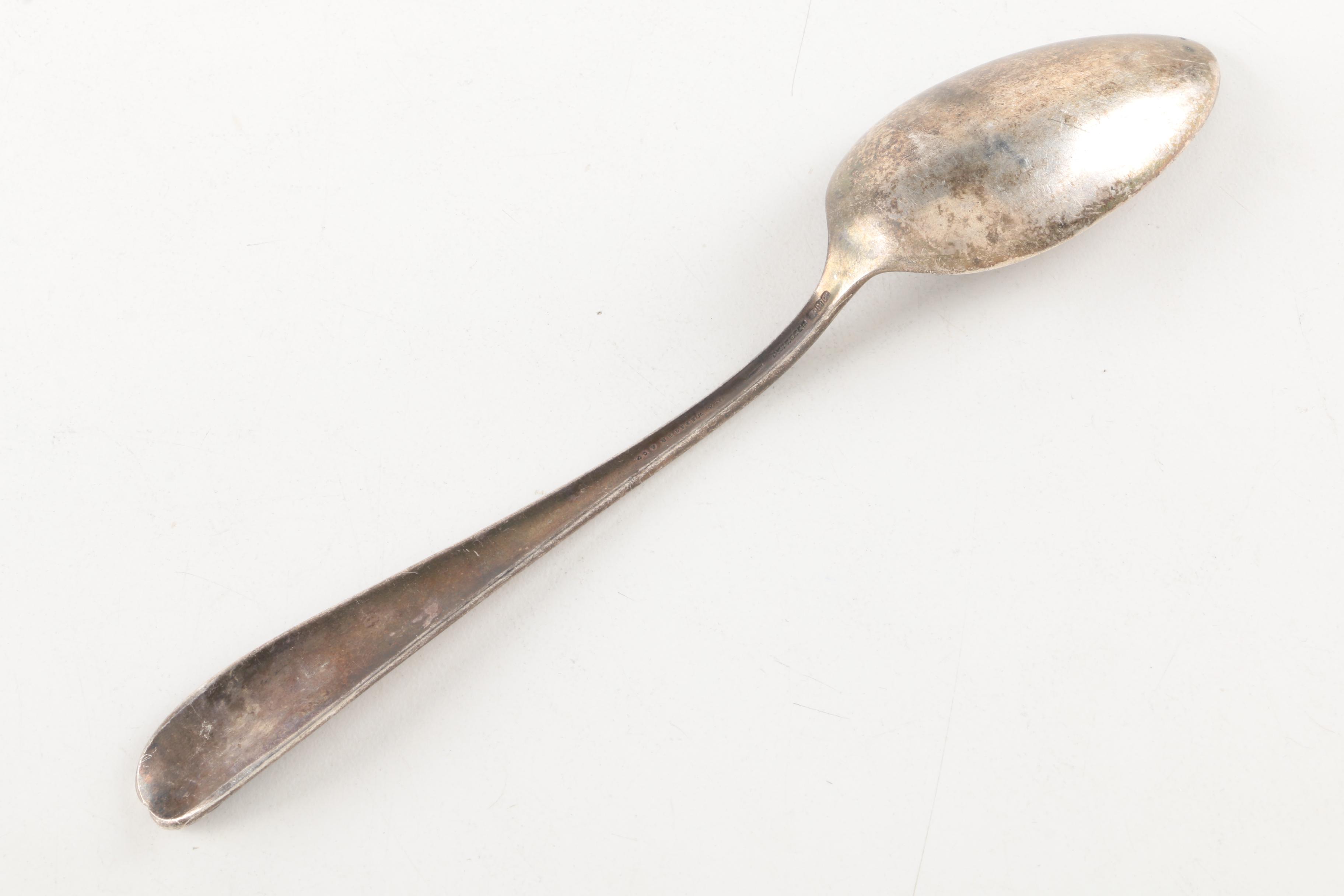 Hotchkiss & Schreuder Fiddle Handled Sterling Spoon and Assorted Sterling Spoons