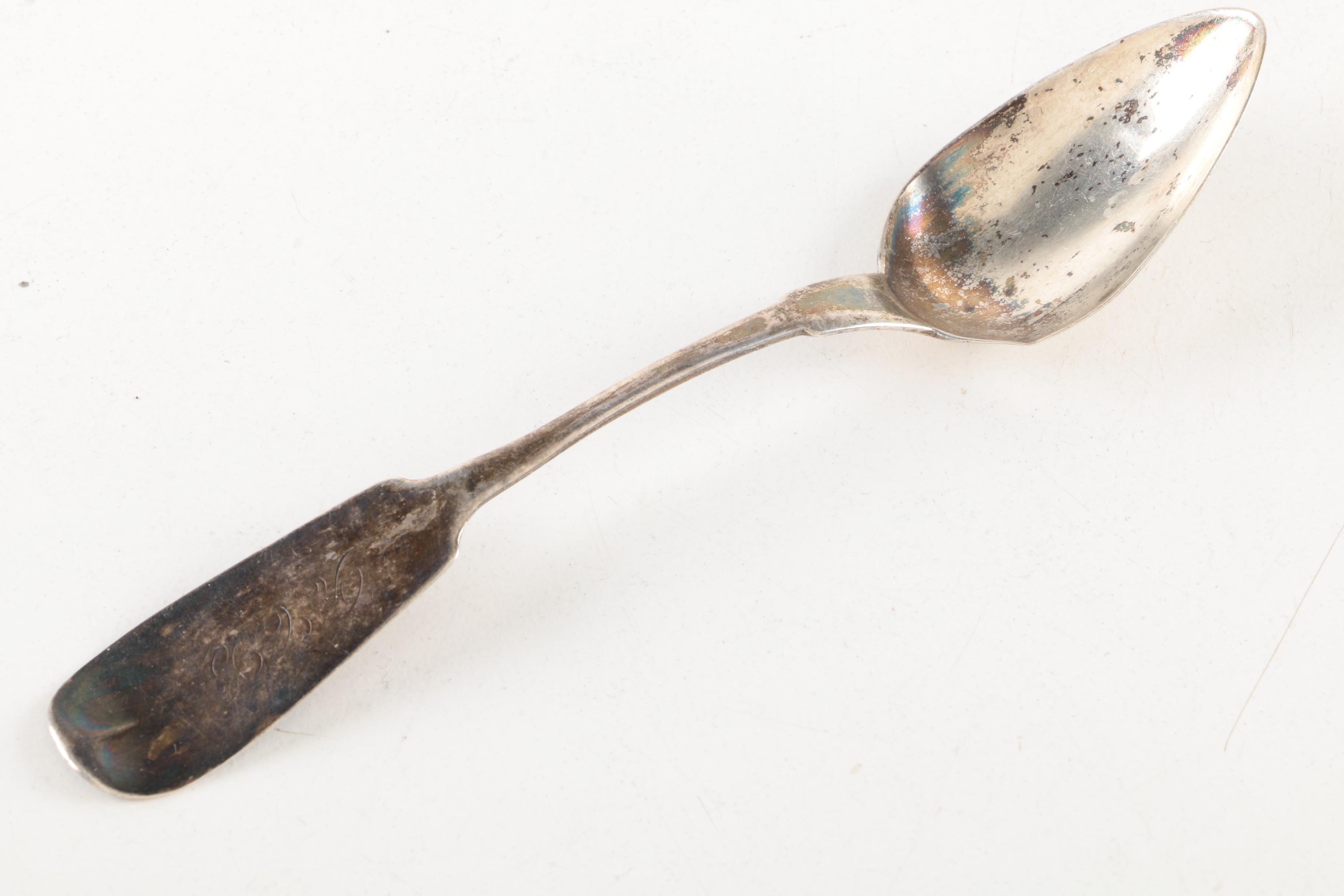 Hotchkiss & Schreuder Fiddle Handled Sterling Spoon and Assorted Sterling Spoons