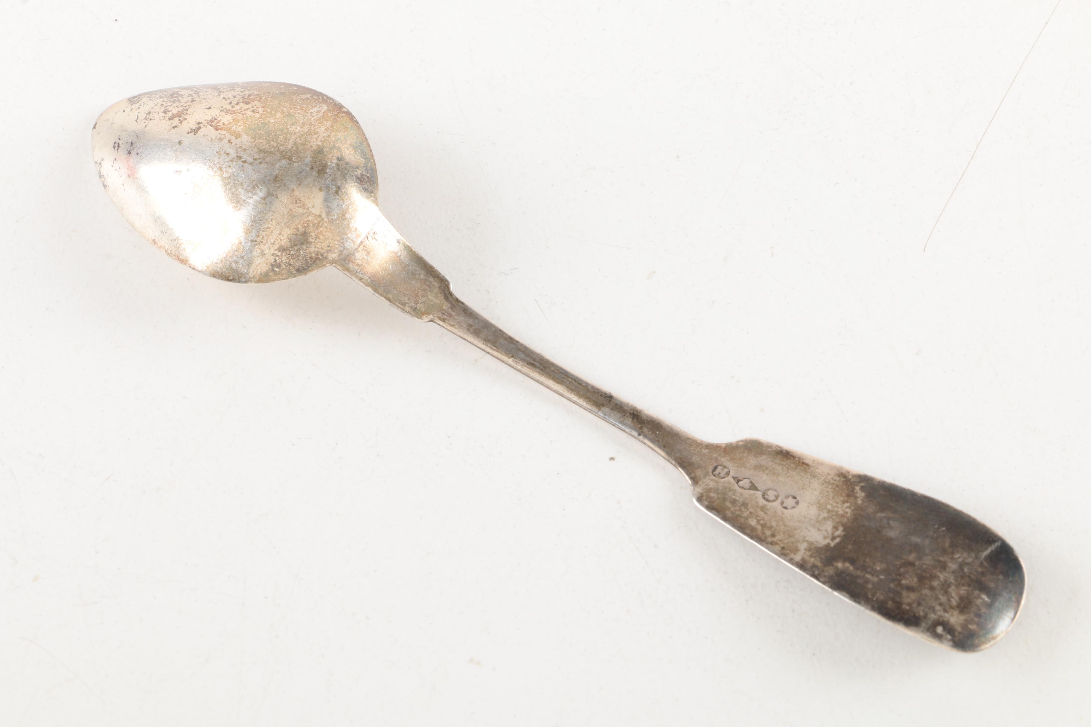 Hotchkiss & Schreuder Fiddle Handled Sterling Spoon and Assorted Sterling Spoons