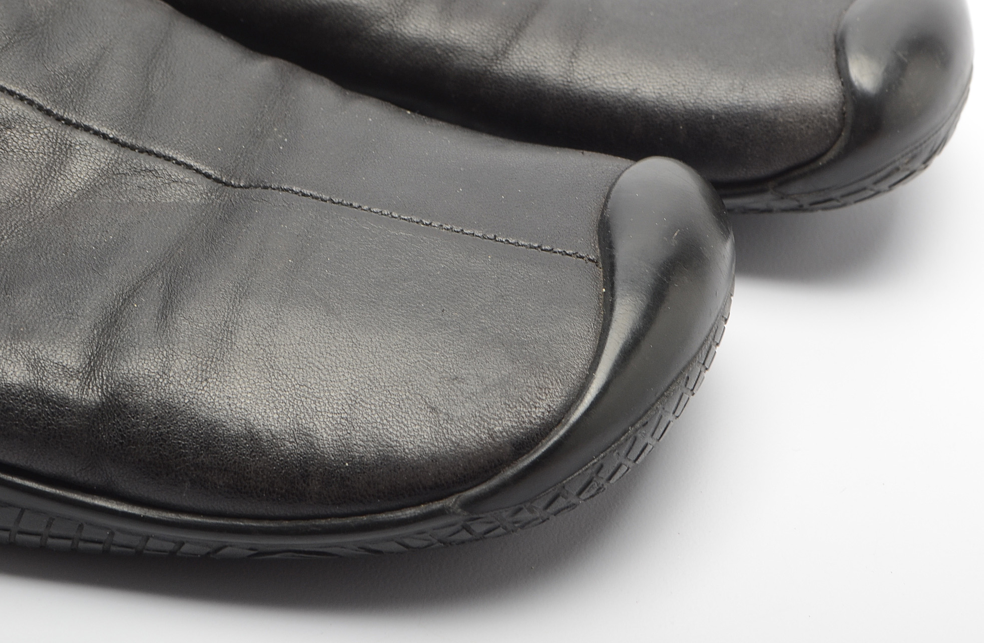 Prada Black and Red Leather Mules