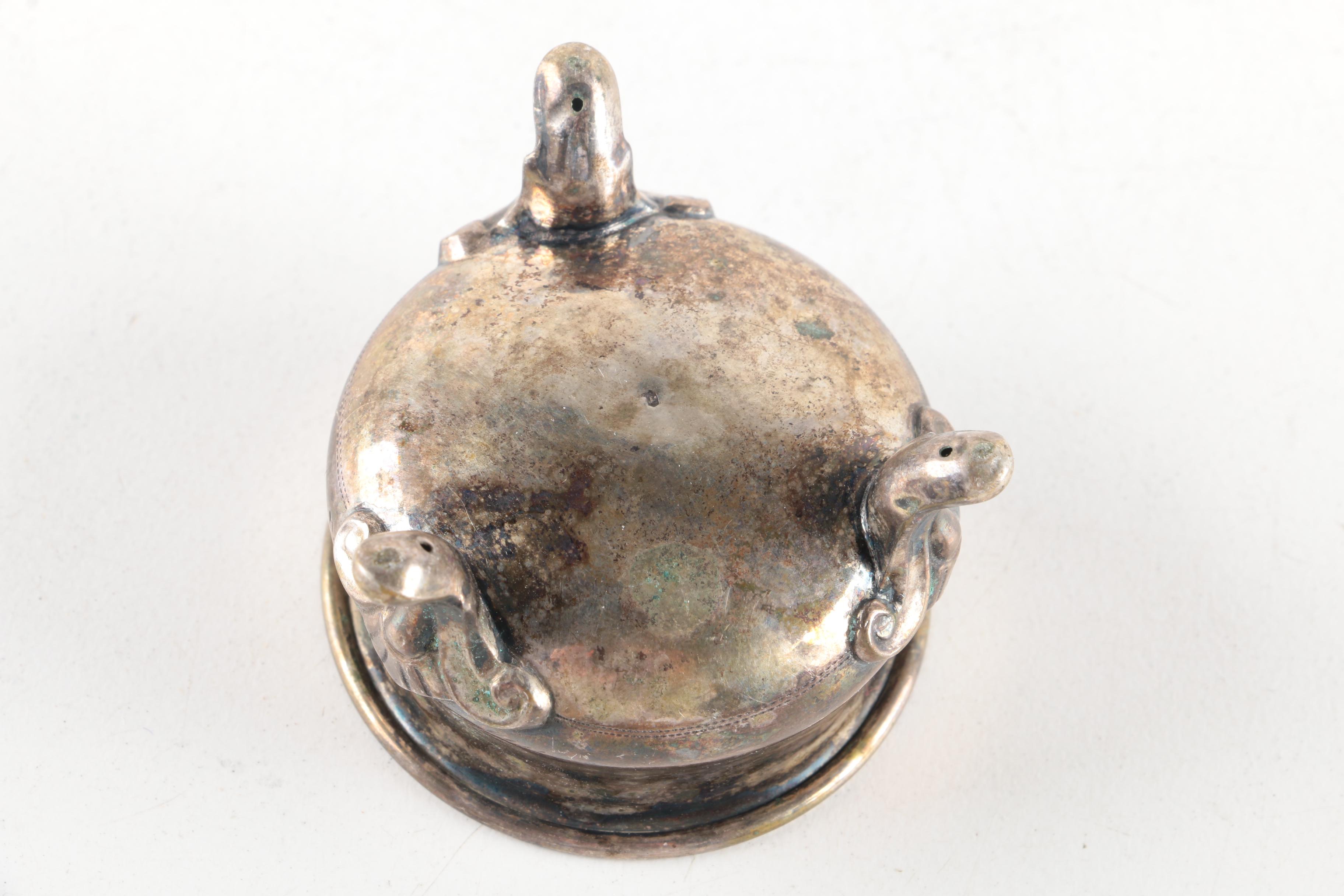 Ornate 800 Silver Saucer and Assorted 800 Silver Dishes