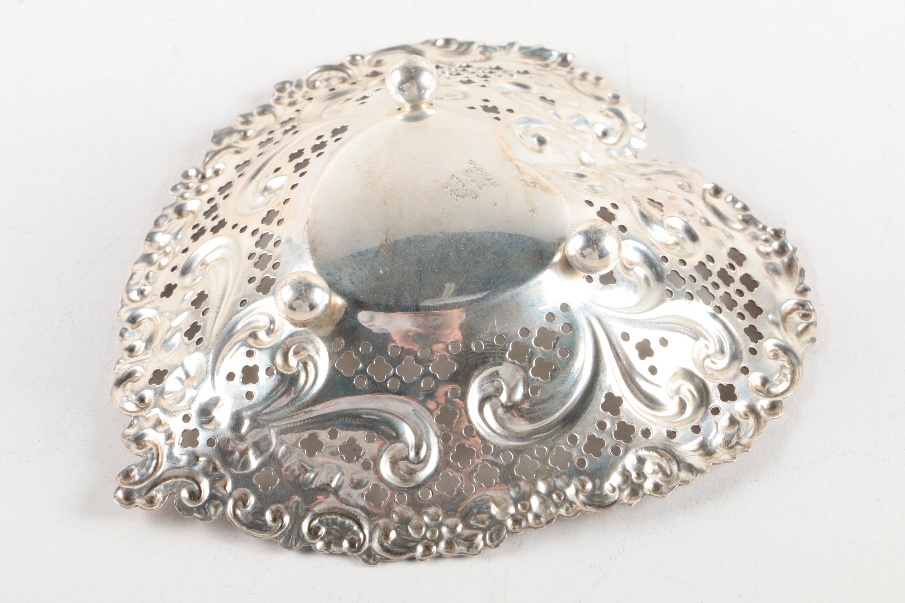 Gorham Sterling Silver Bon Bon Bowl with Newport Sterling Dish