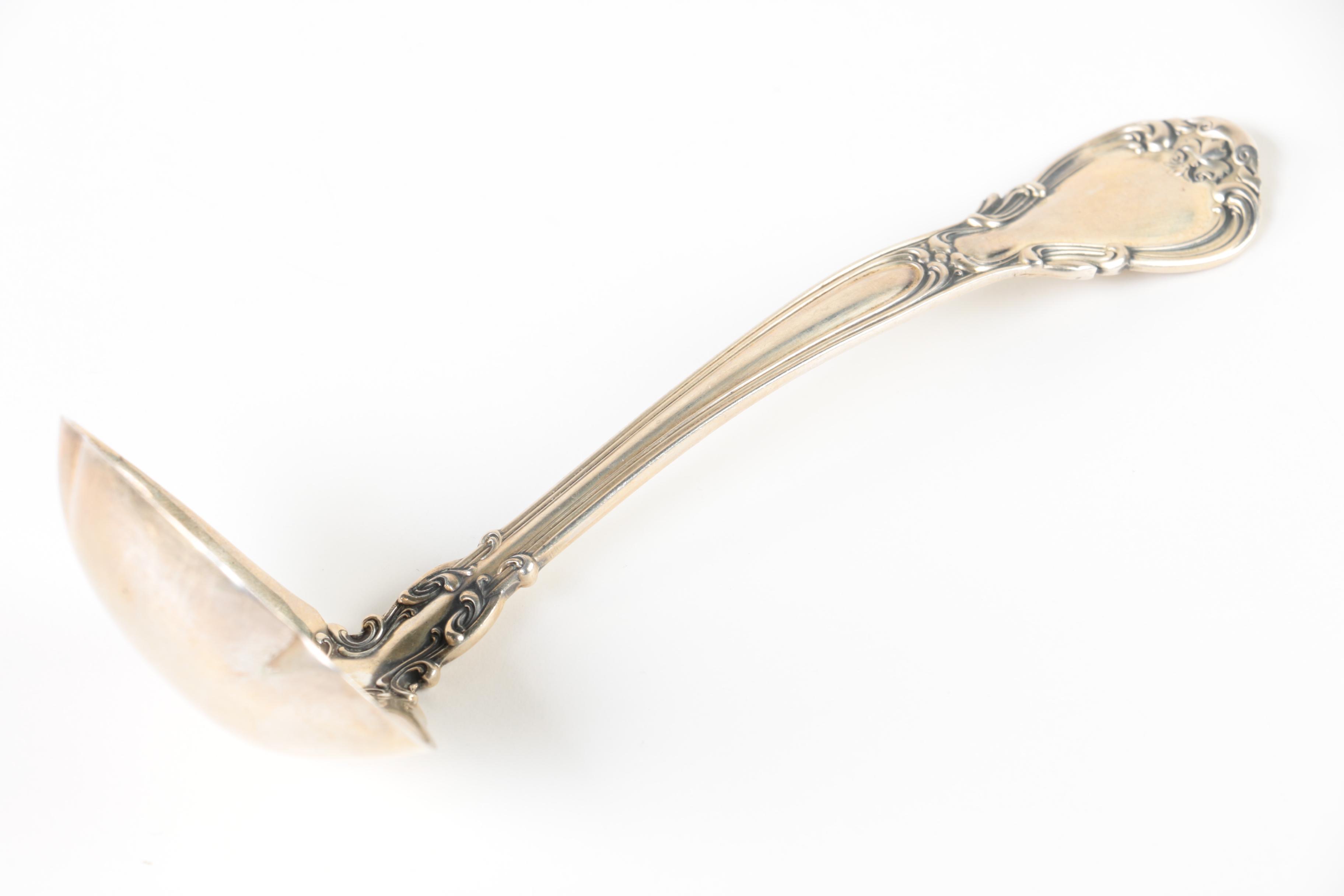 Wallace "Lucerne" and Gorham "Chantilly" Sterling Silver Serving Spoons