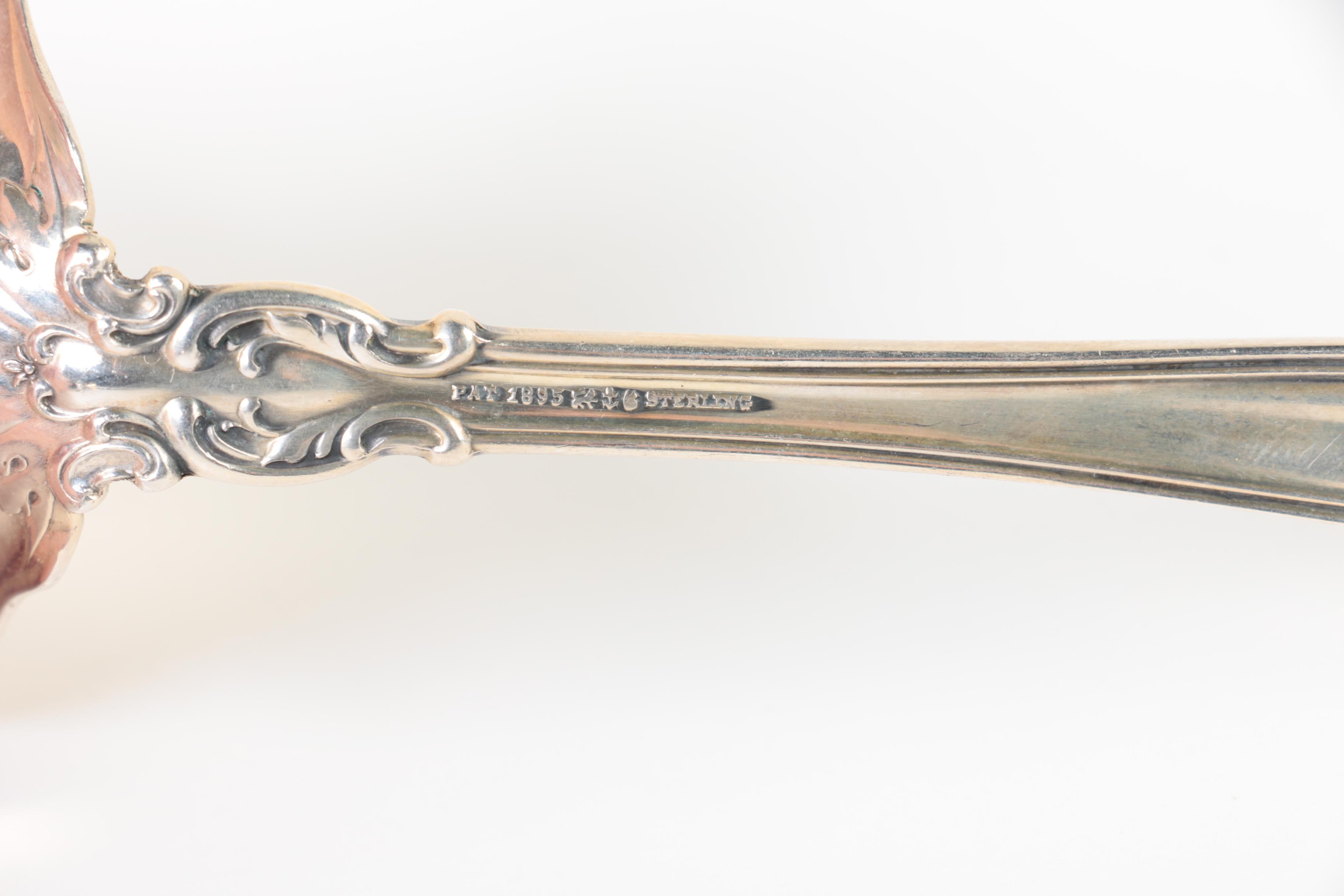 Wallace "Lucerne" and Gorham "Chantilly" Sterling Silver Serving Spoons