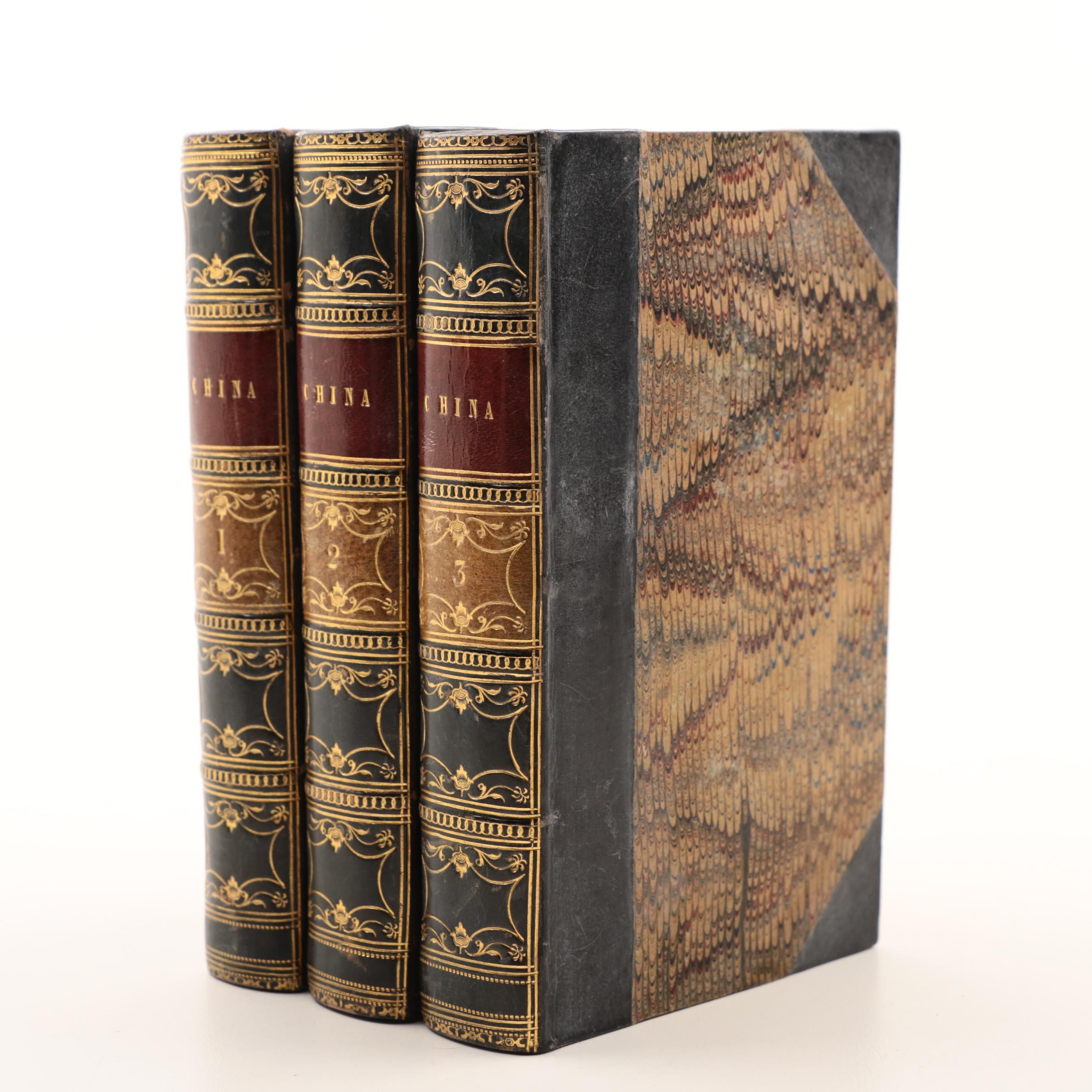 1836 Three Volume "An Historical and Descriptive Account of China"