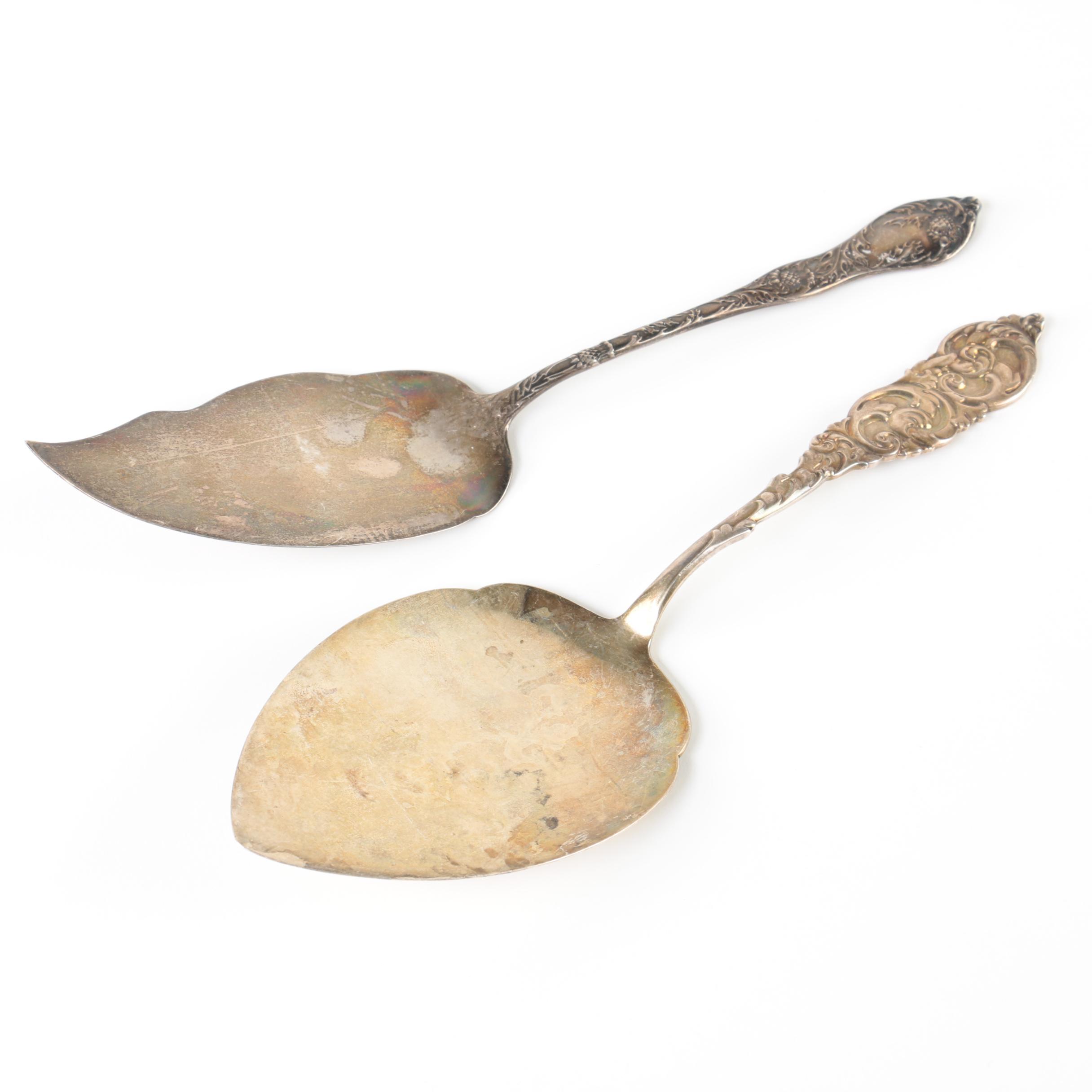 Amston "Gladstone" Sterling Silver Dessert Server and Sterling Silver Server