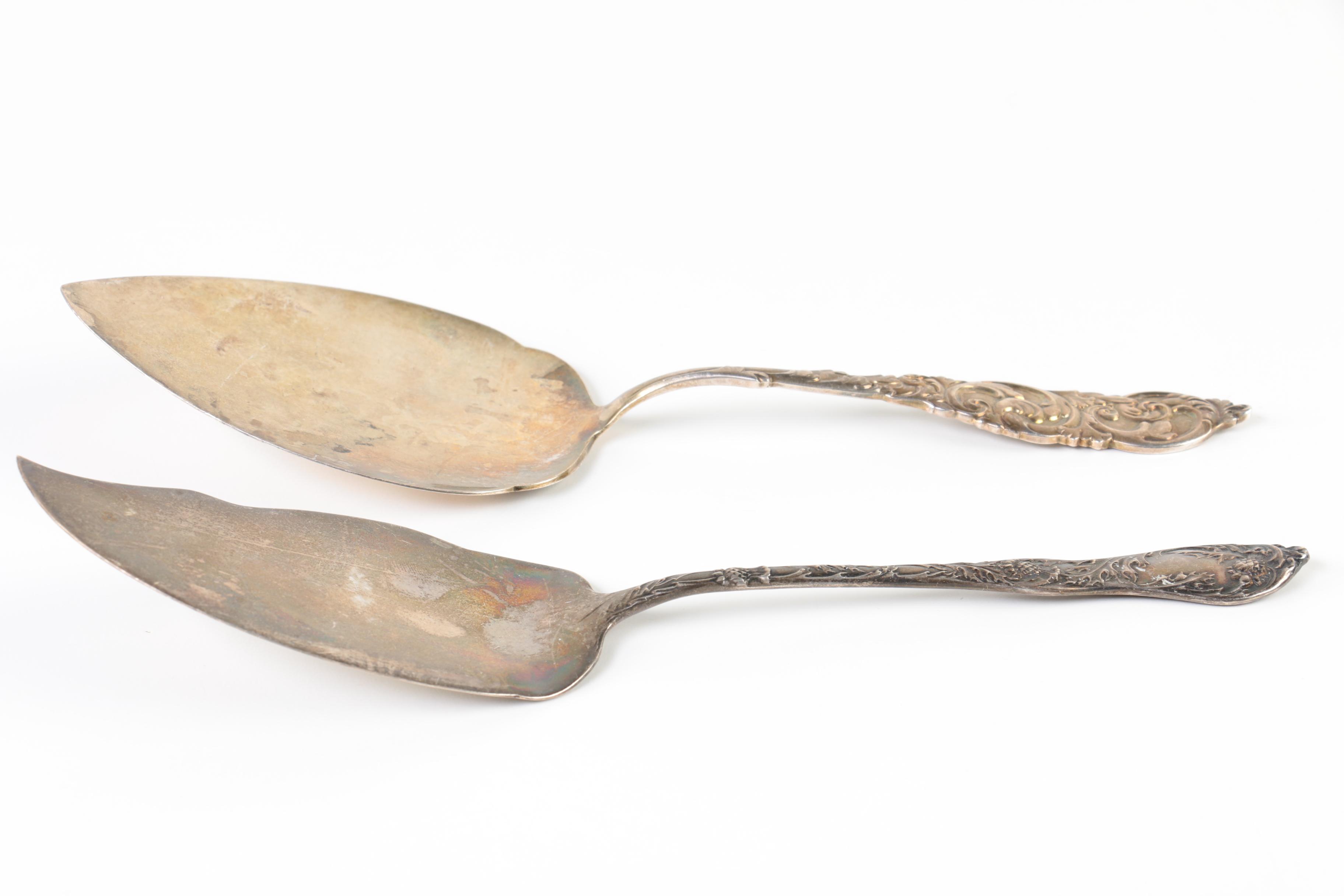 Amston "Gladstone" Sterling Silver Dessert Server and Sterling Silver Server