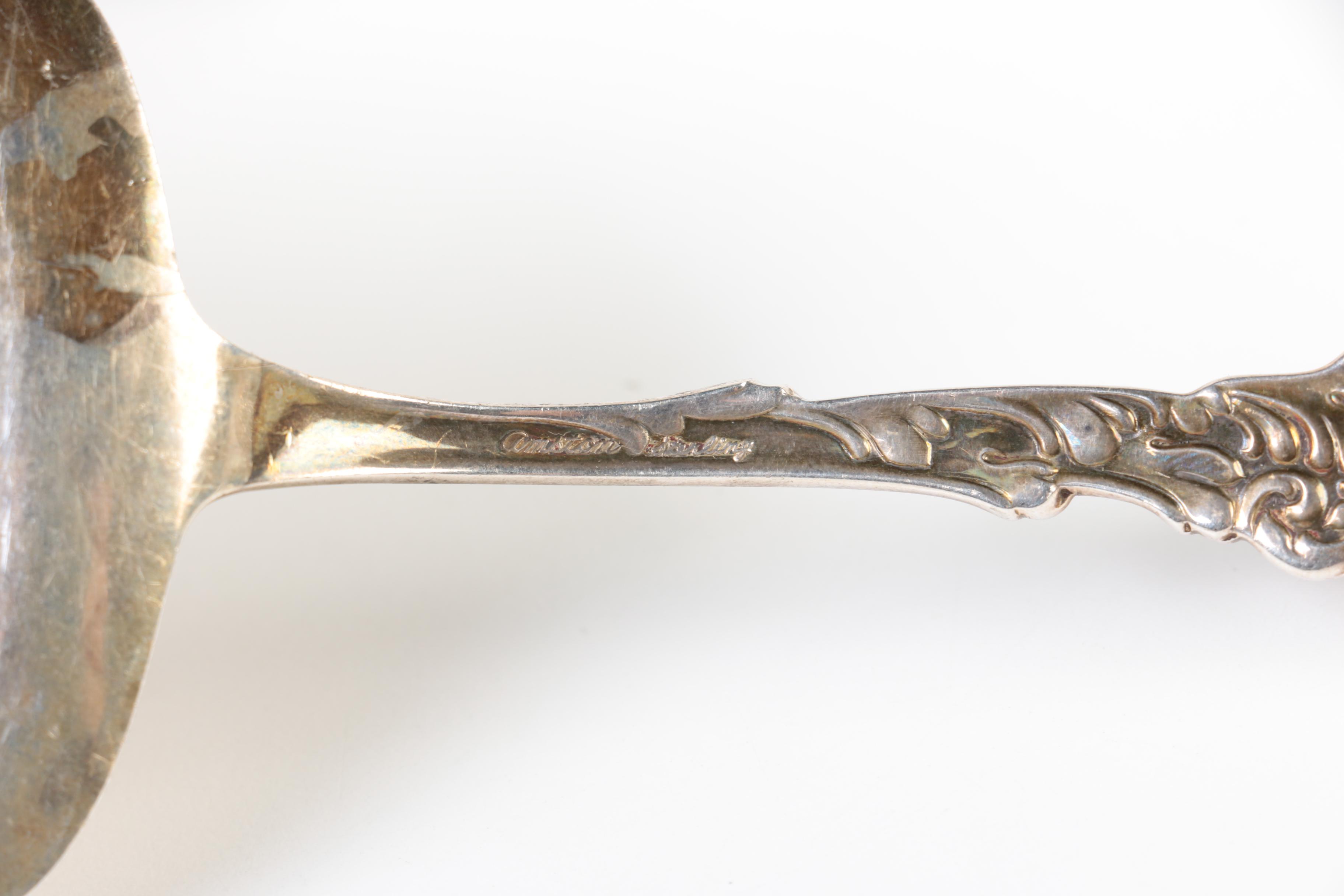 Amston "Gladstone" Sterling Silver Dessert Server and Sterling Silver Server