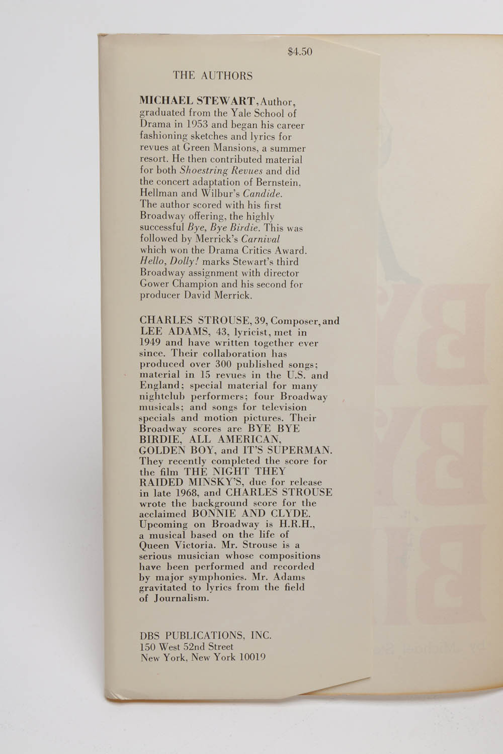 1962 First Trade Edition "Bye Bye Birdie"