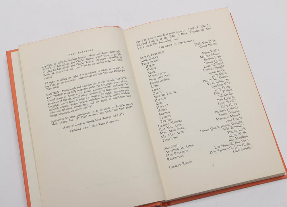 1962 First Trade Edition "Bye Bye Birdie"