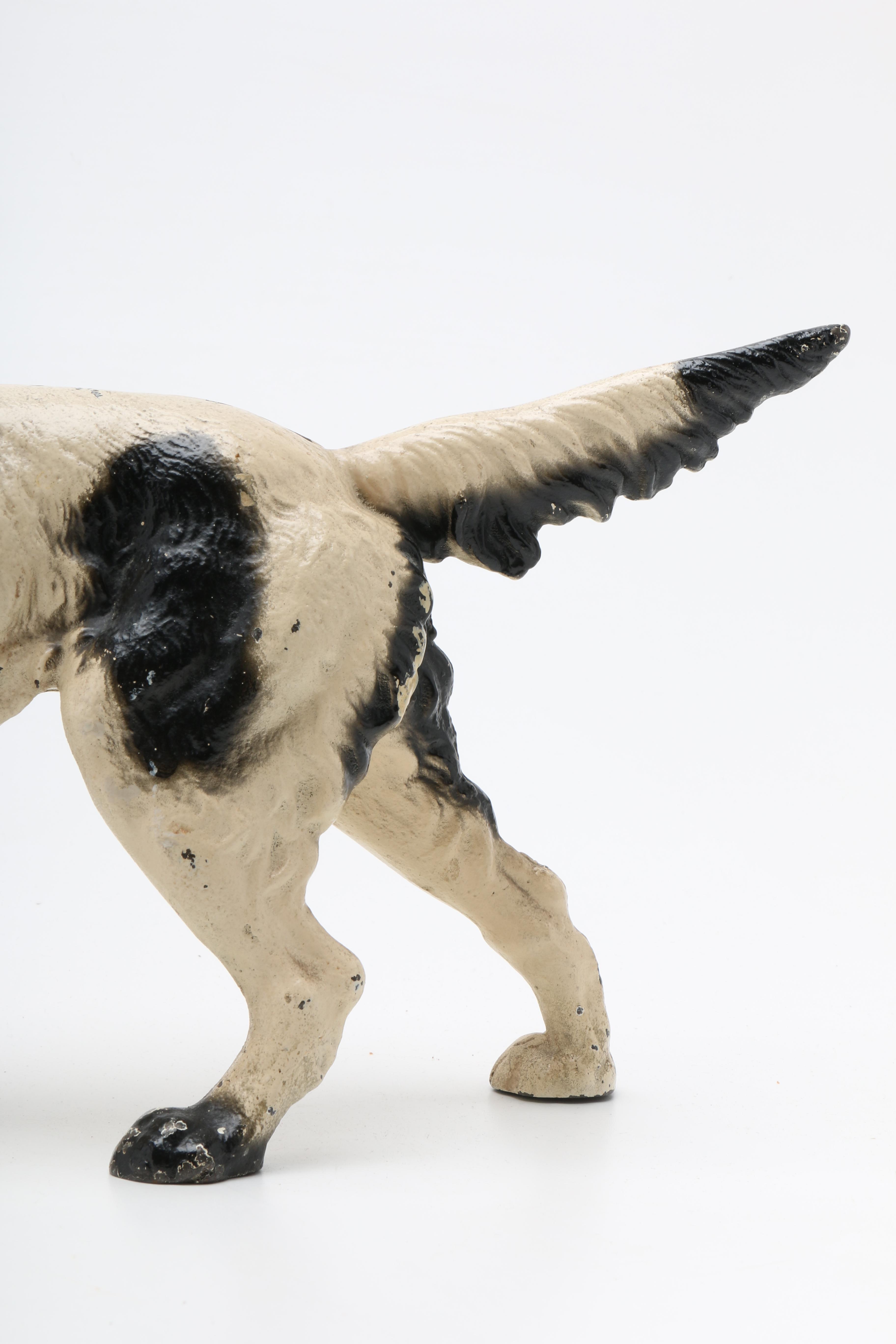 Vintage Cast Iron Hubley Springer Spaniel Dog Doorstop