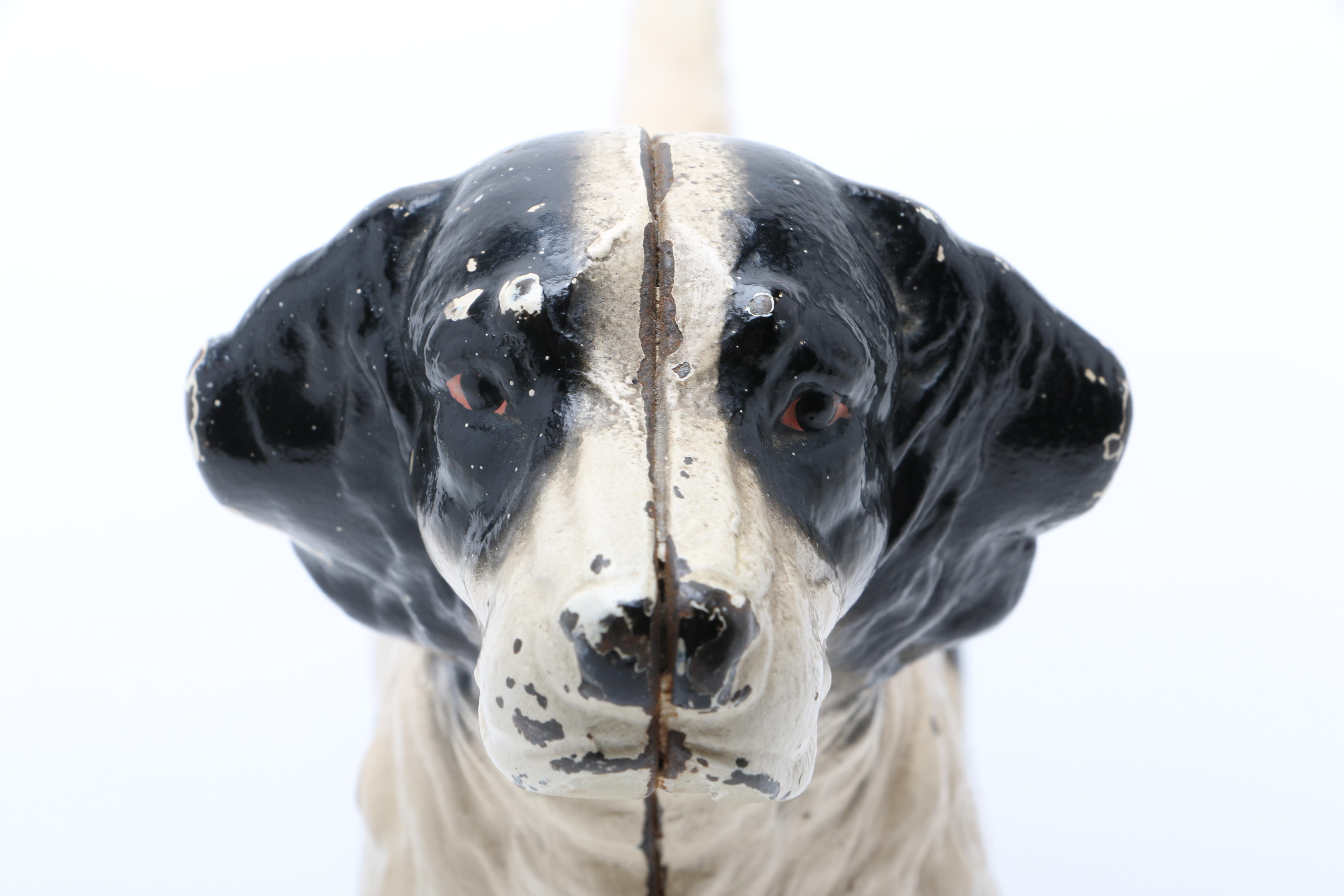 Vintage Cast Iron Hubley Springer Spaniel Dog Doorstop