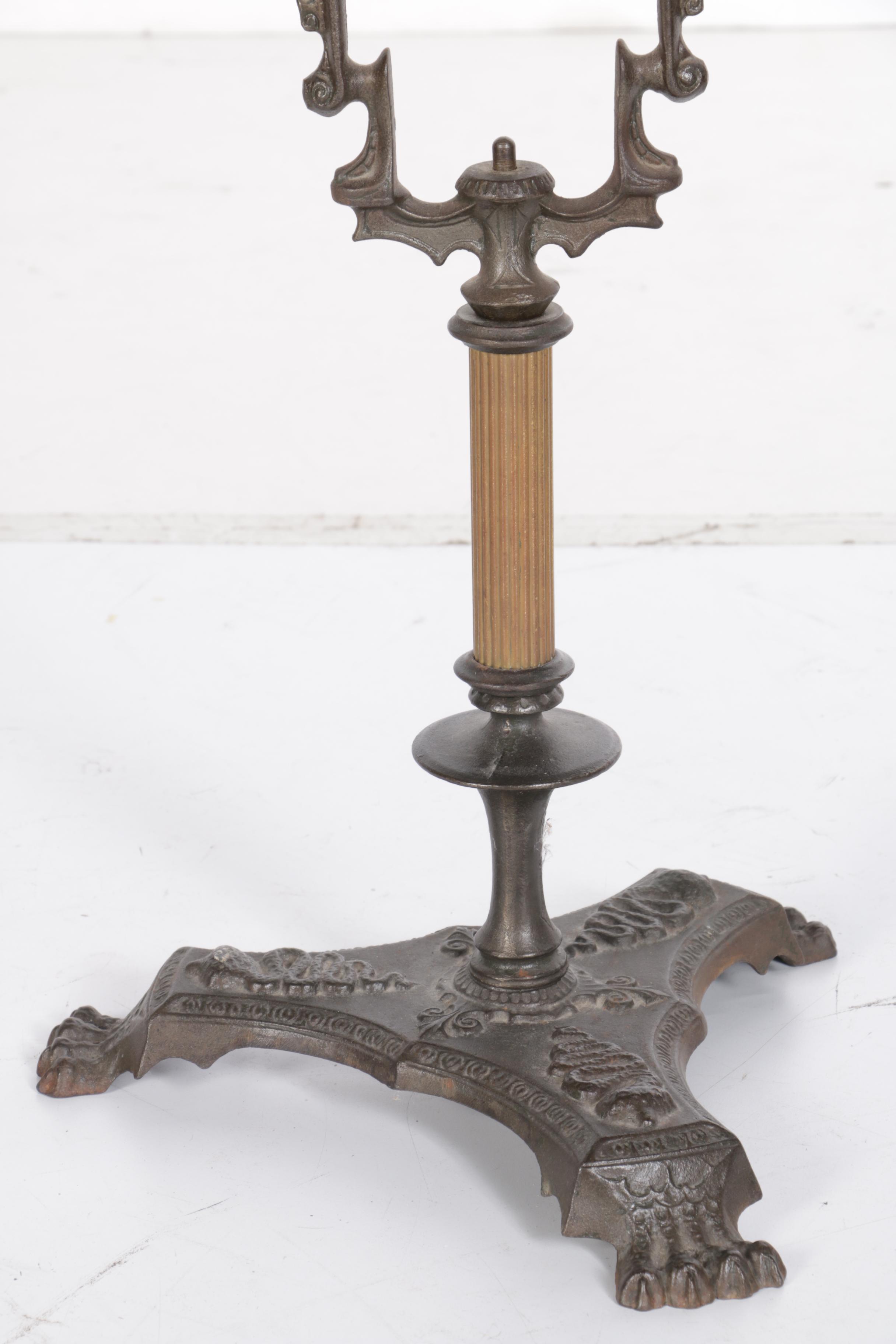 Antique Alfred Dunhill Brass Floor Ashtray Stand