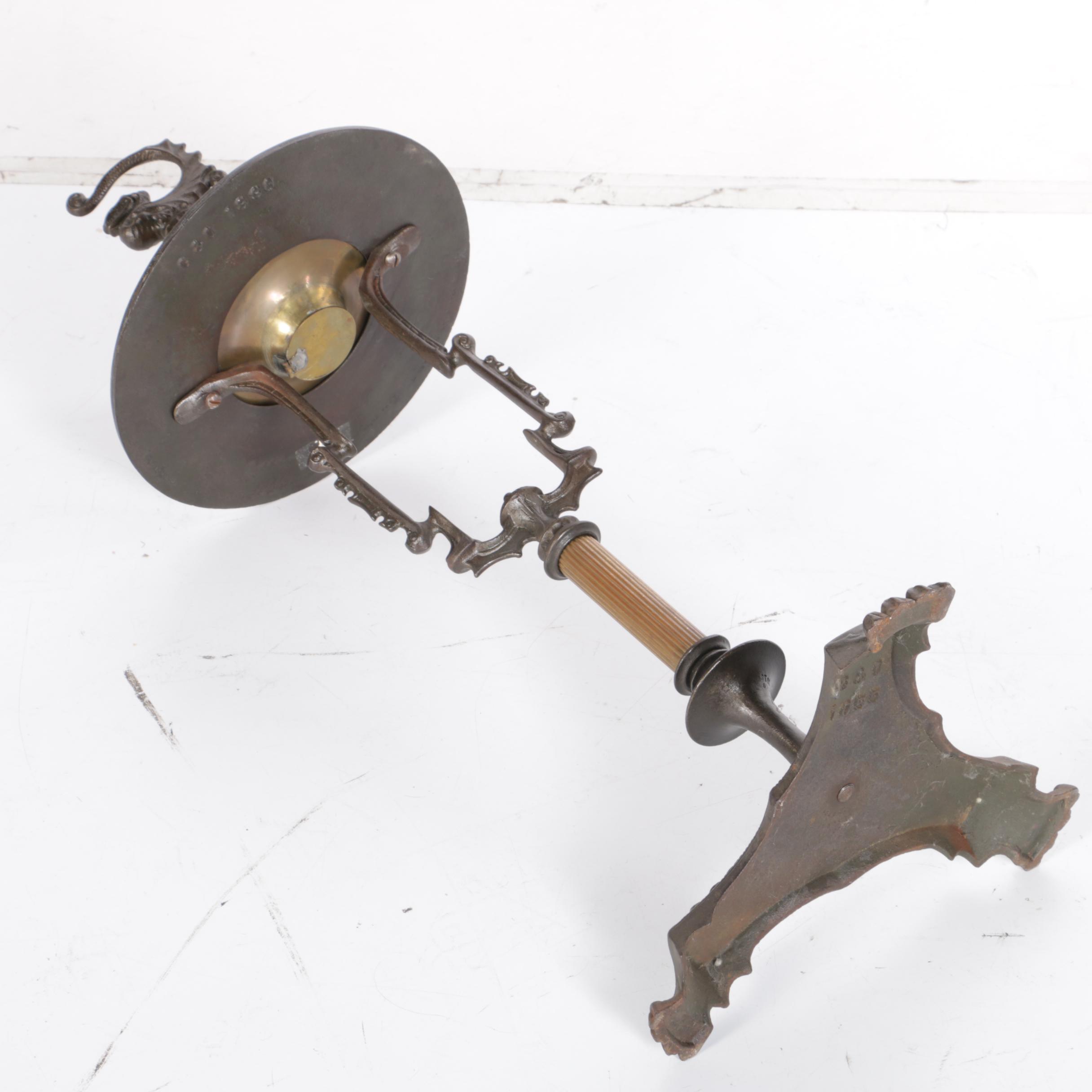 Antique Alfred Dunhill Brass Floor Ashtray Stand