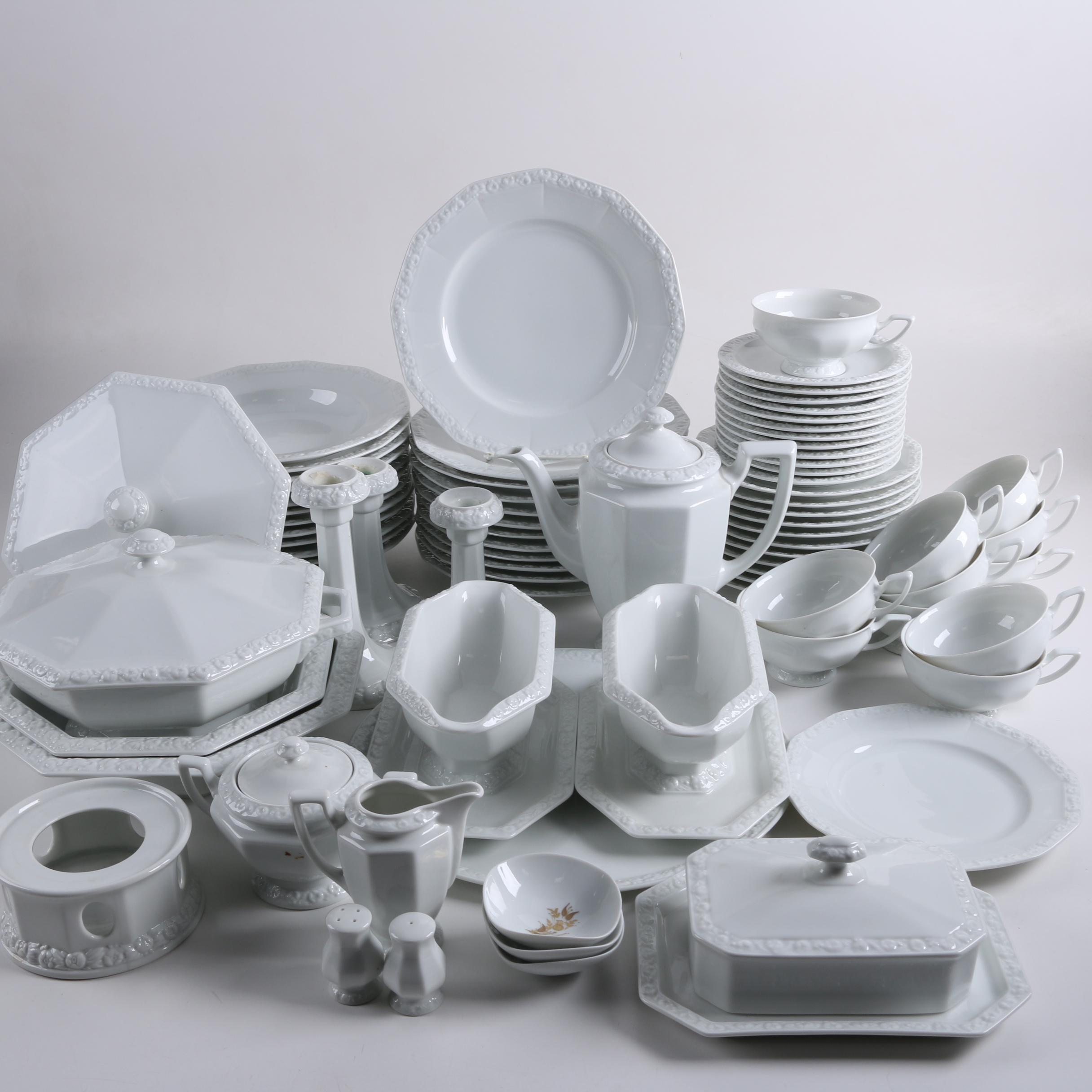 Rosenthal "Maria White" Classic Rose Dinnerware