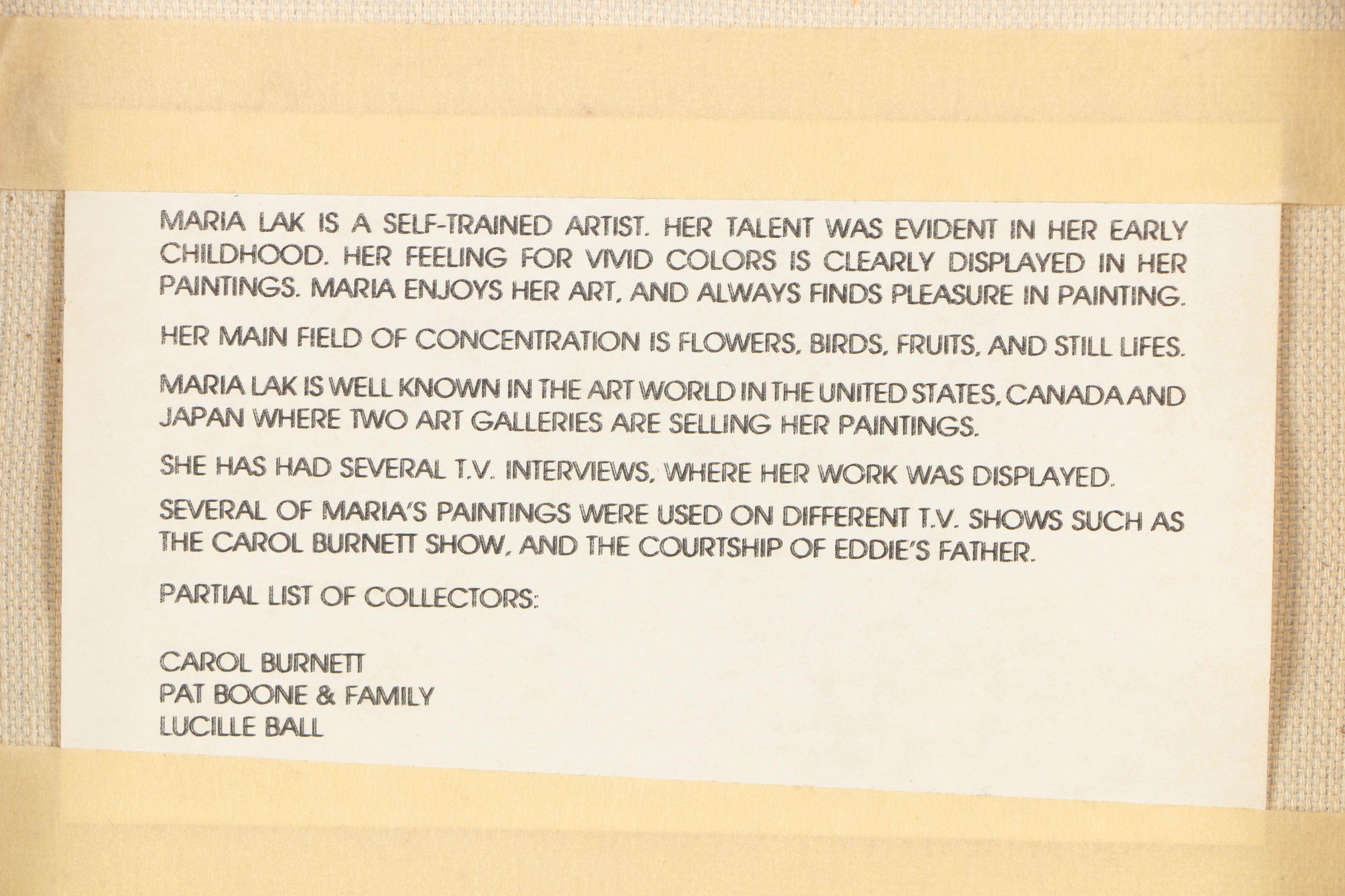 Maria Lak Oil Painting of Mushrooms