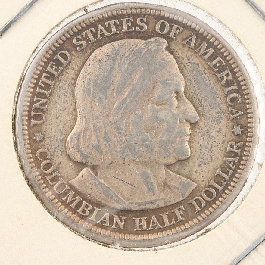 1893 Columbian Exposition Silver Half Dollar Commemorative Coin