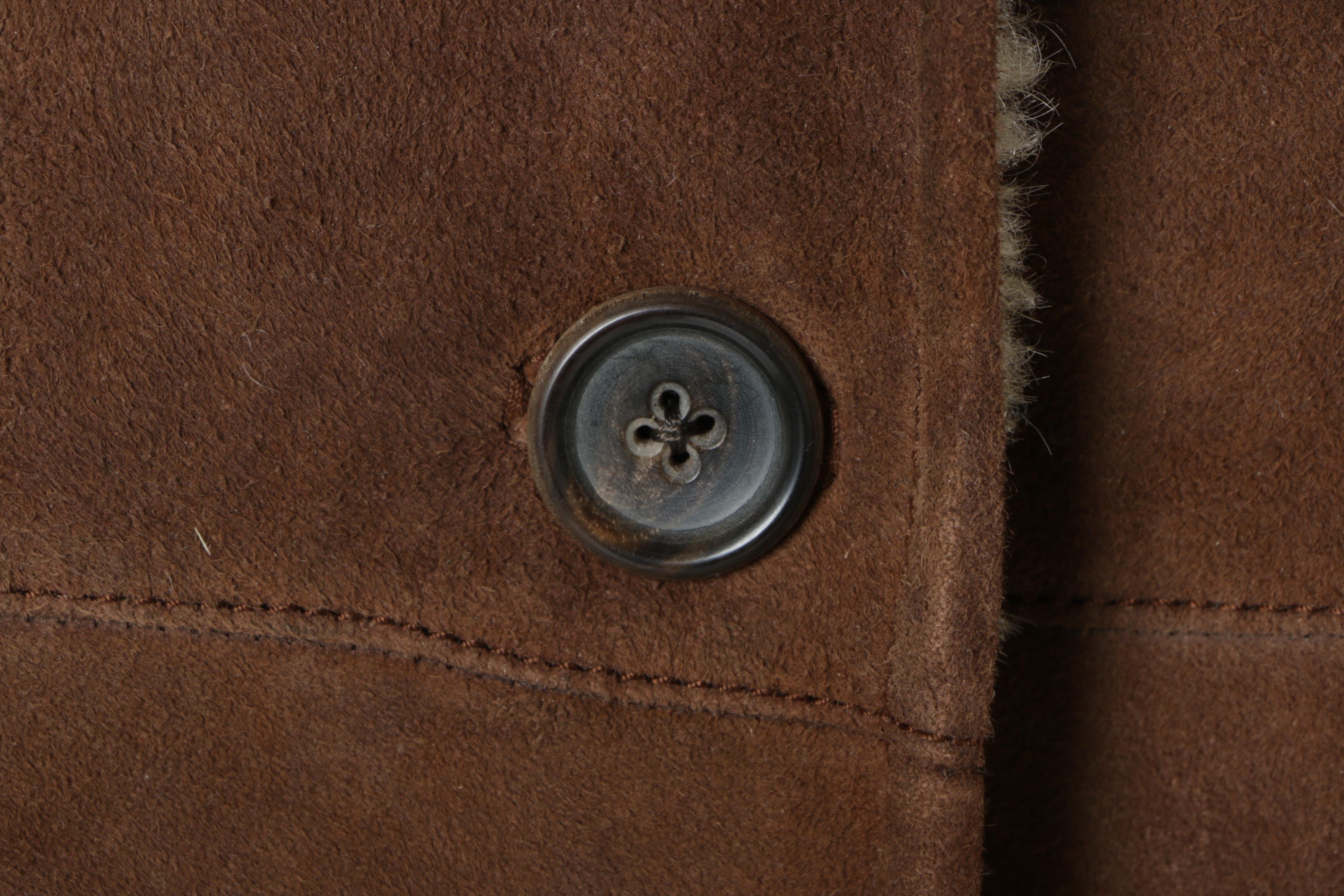 **REWORK**Women's Jil Sander Brown Shearling Coat