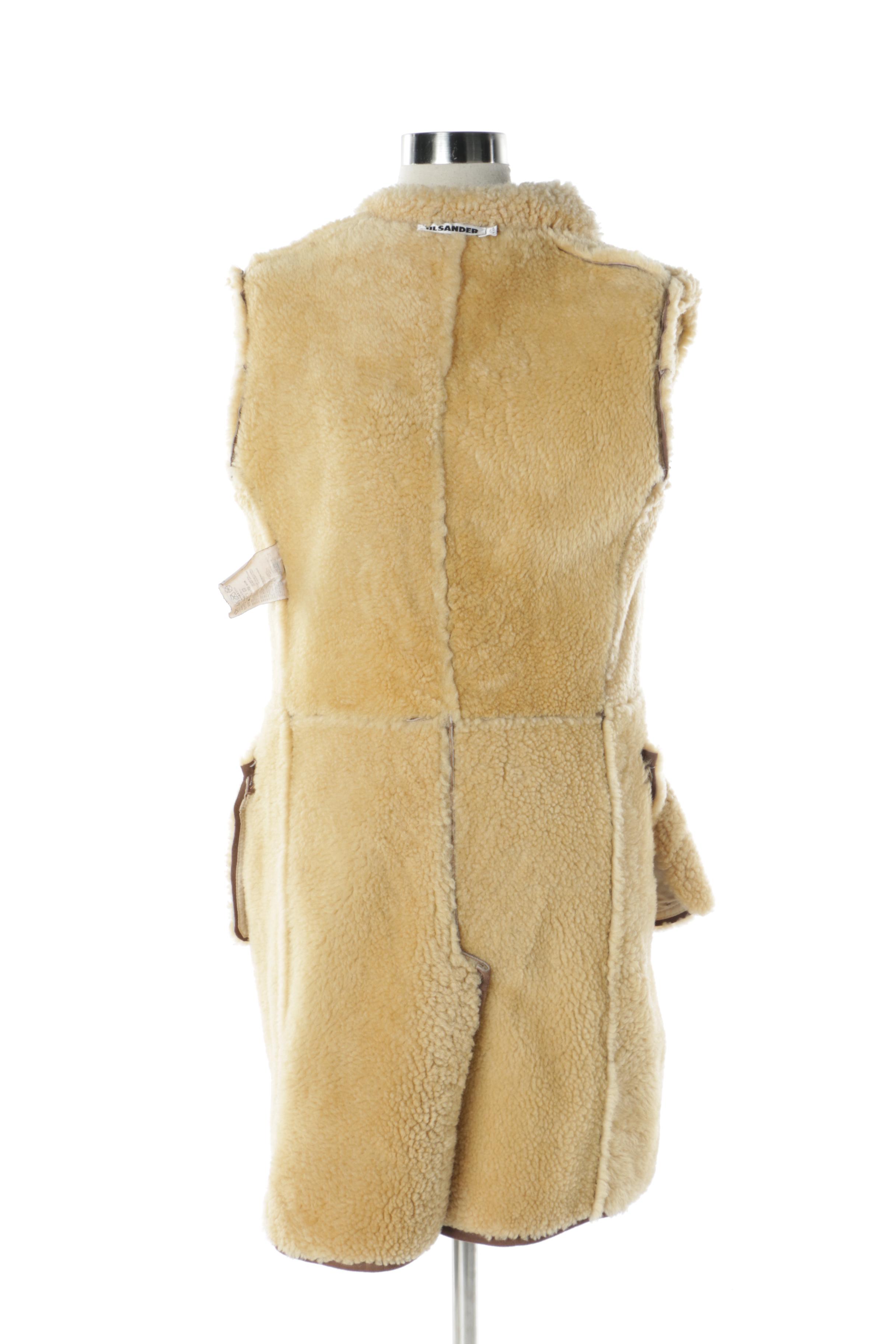 **REWORK**Women's Jil Sander Brown Shearling Coat