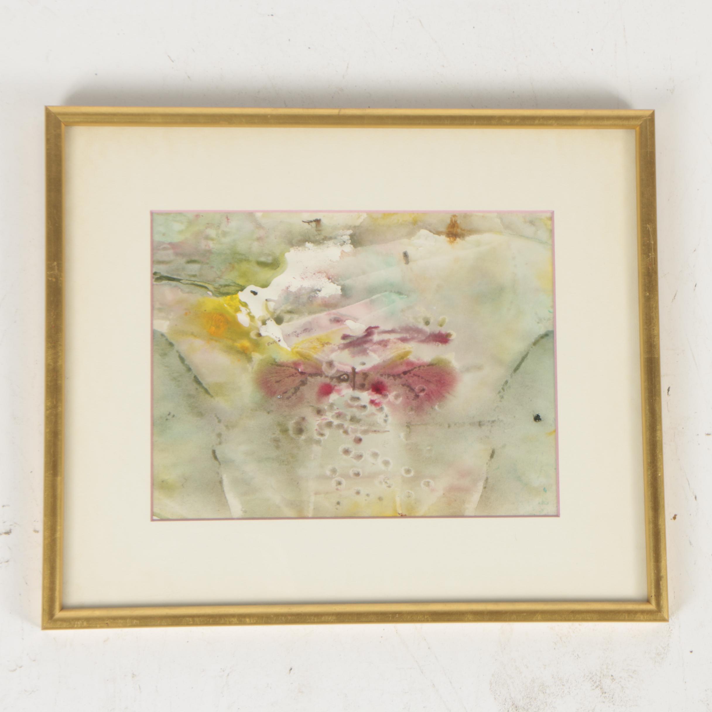 Abstract Watercolor and Gouache Paintings