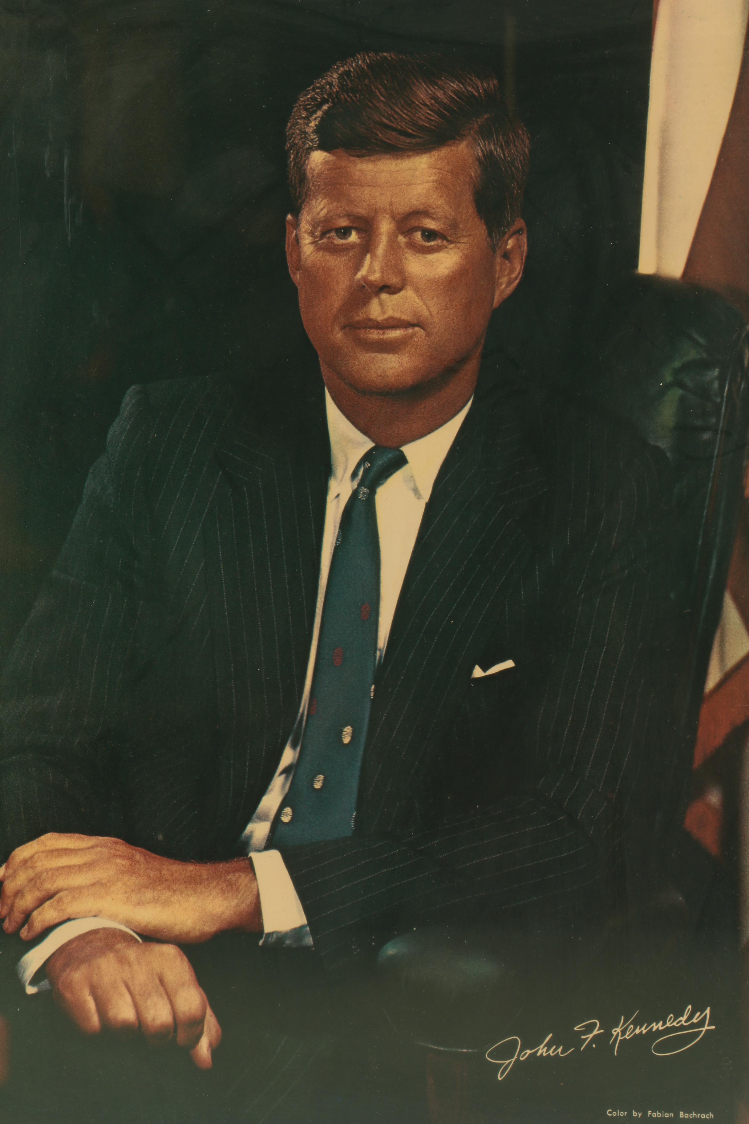 Offset Lithograph After Louis Fabian Bachrach Portrait of John F. Kennedy